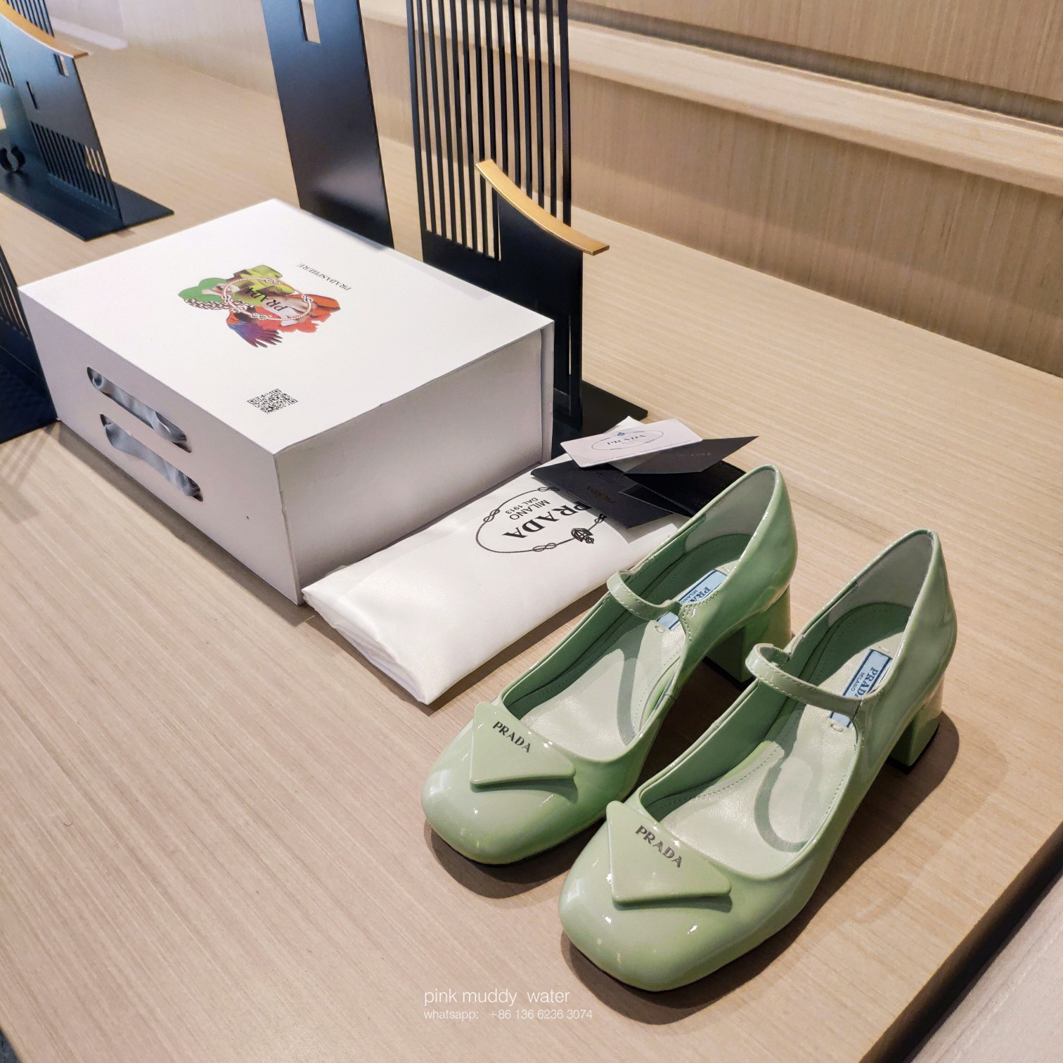 Patent leather pumps