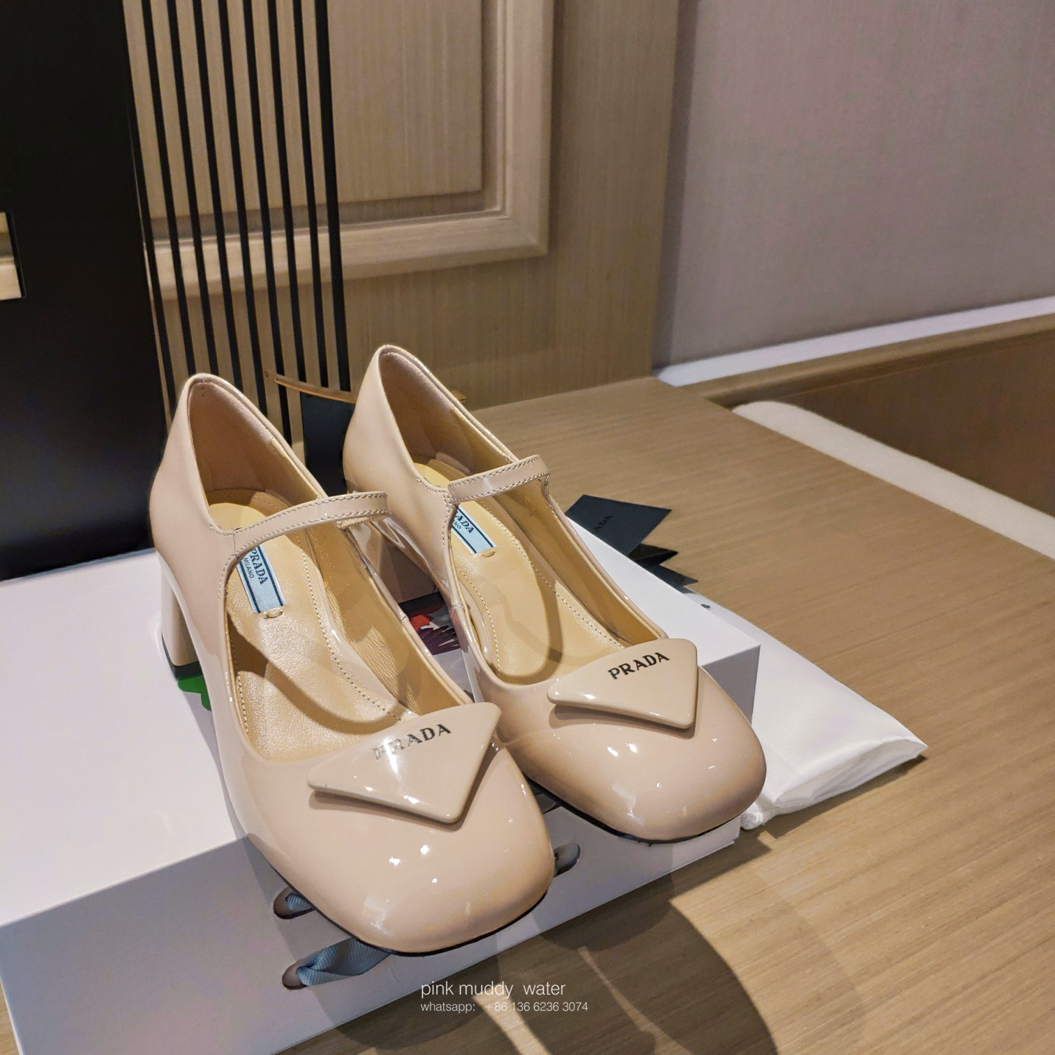 Patent leather pumps