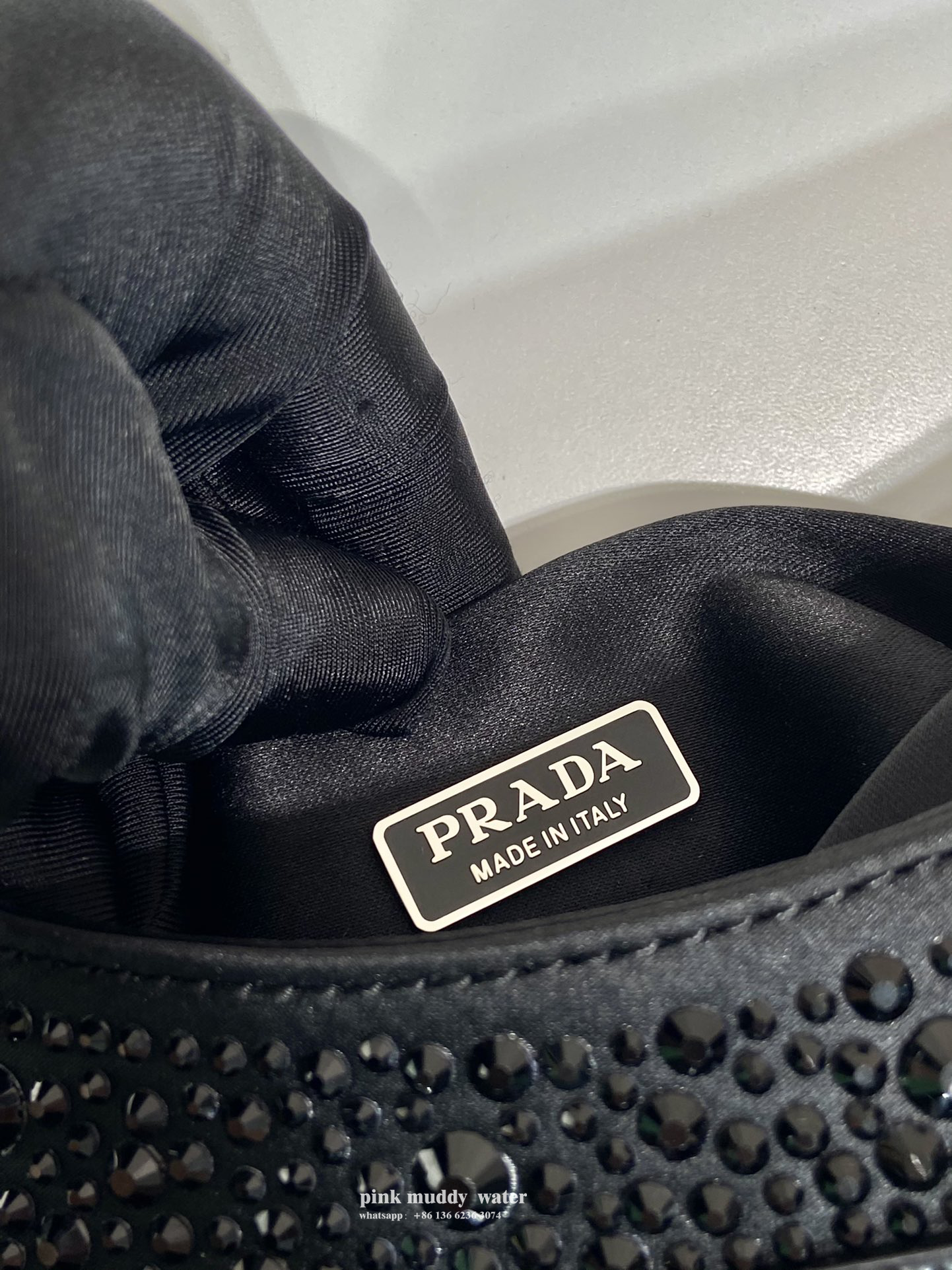 Prada Cleo satin bag with crystals
