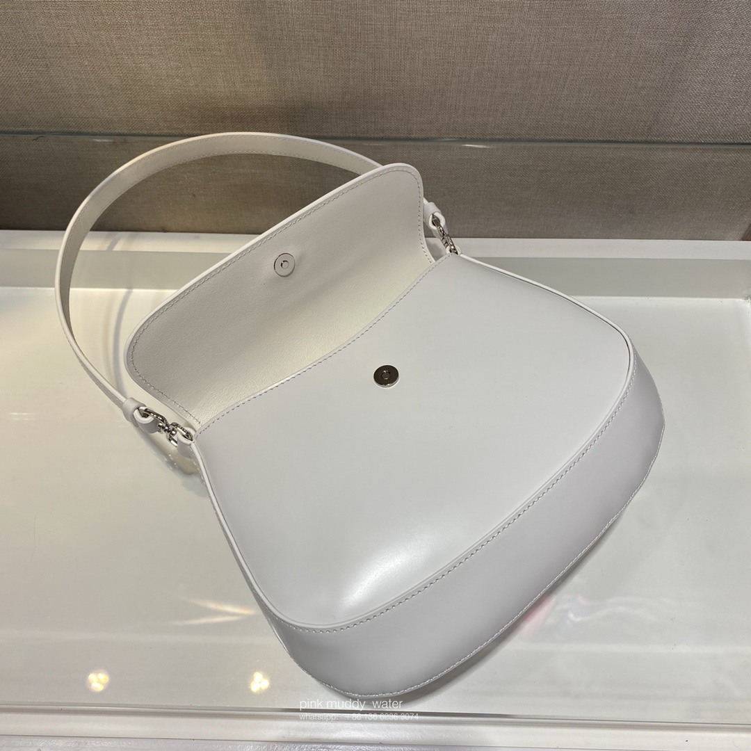 Prada Cleo brushed leather shoulder bag with flap