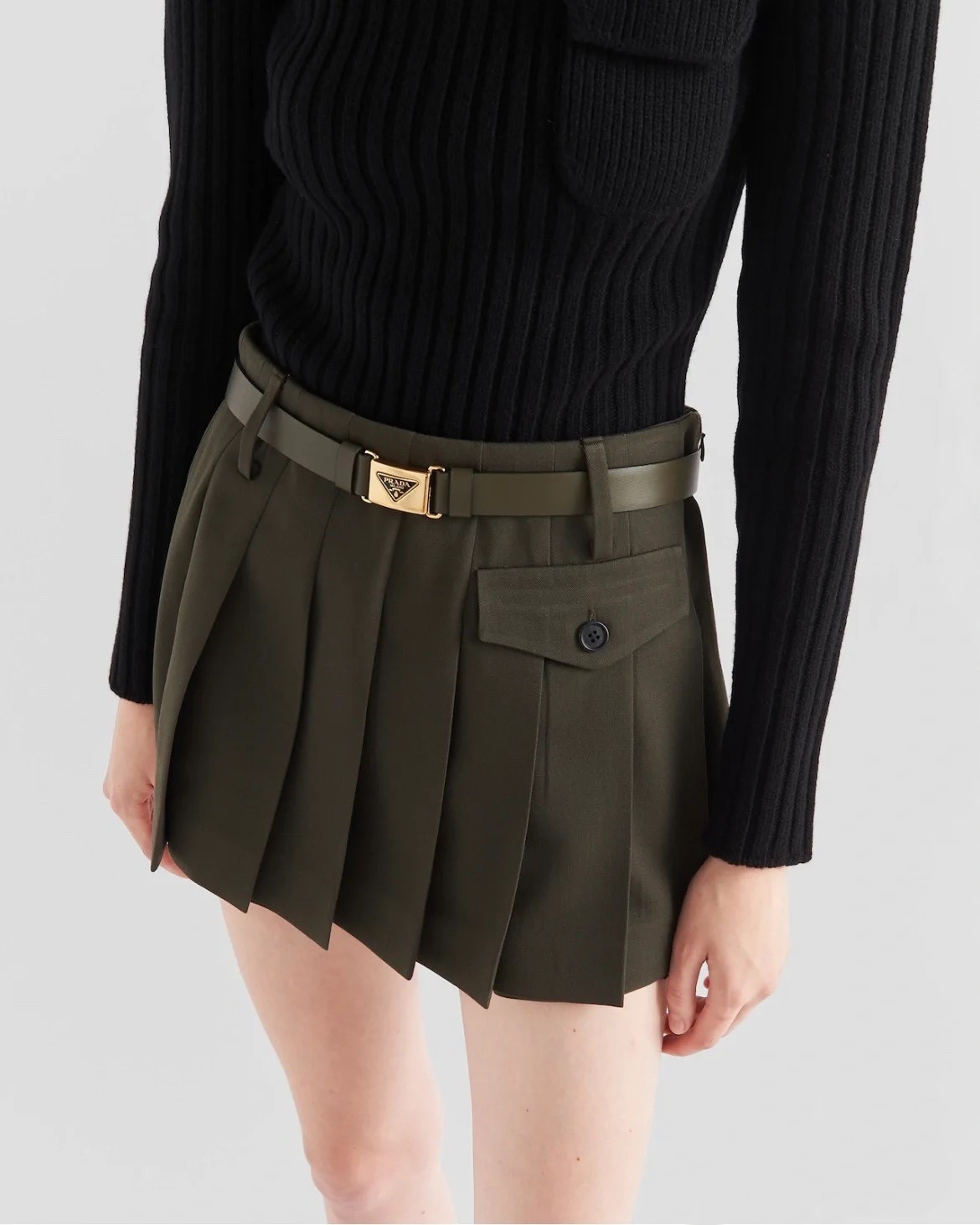 Gabardine miniskirt