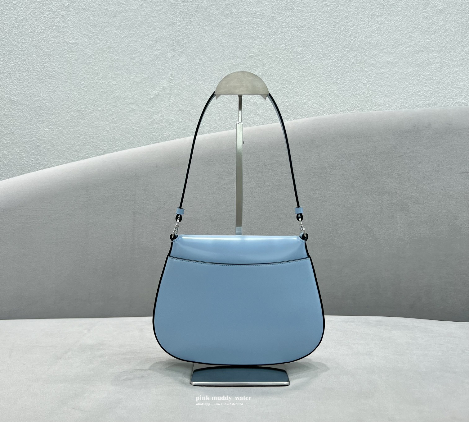 Prada Cleo brushed leather shoulder bag with flap