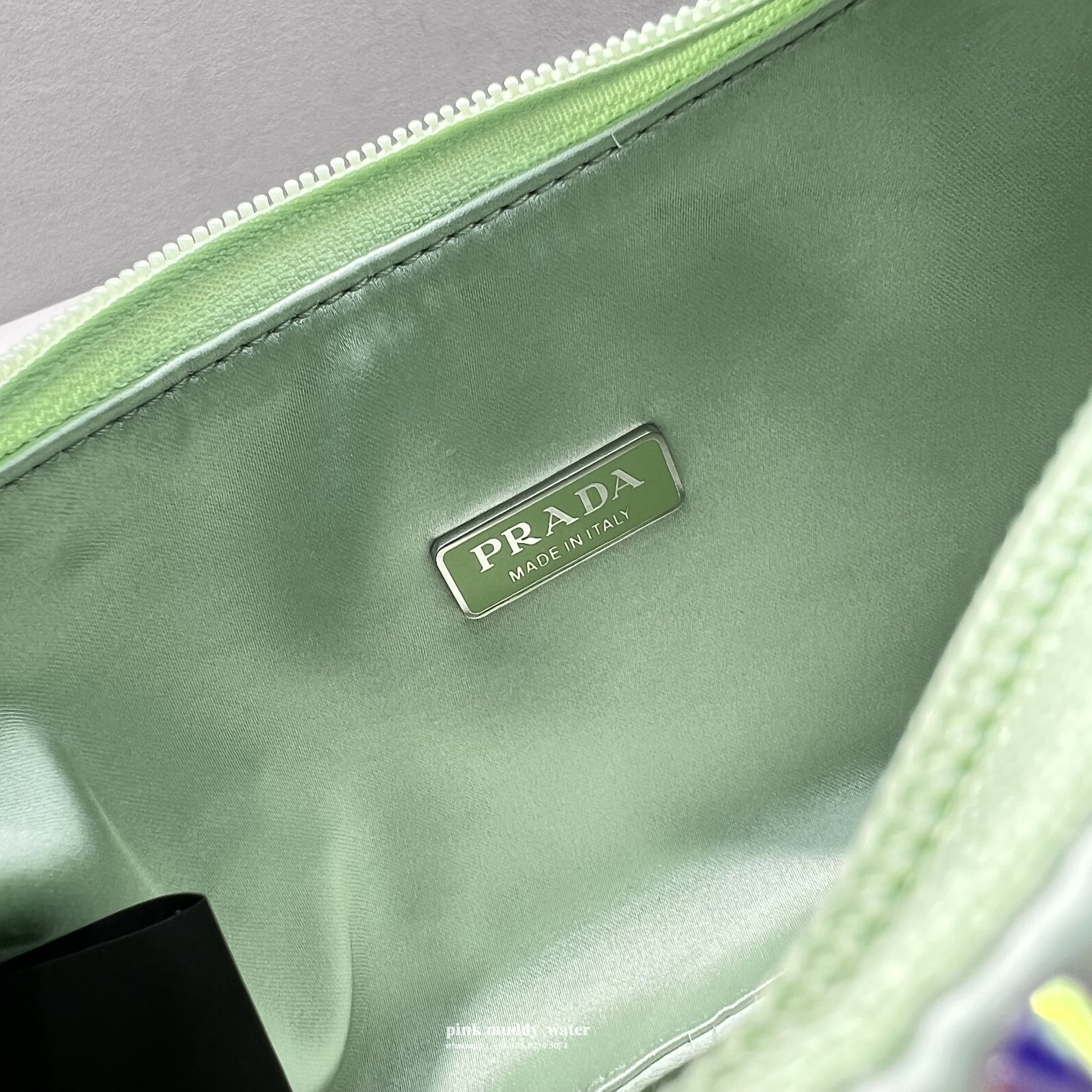 Satin mini-bag with crystals