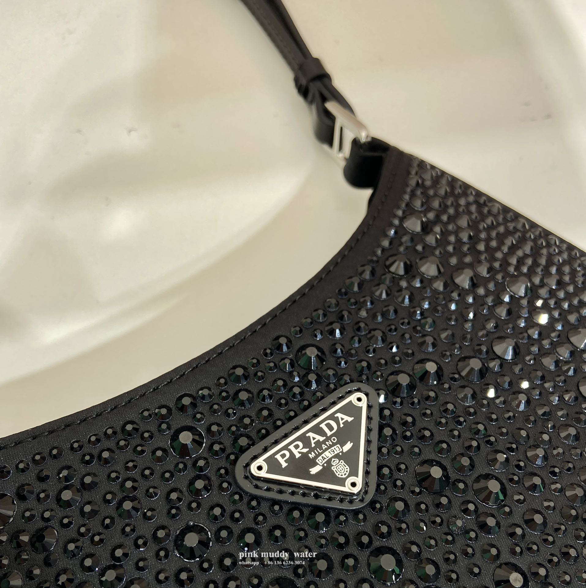 Prada Cleo satin bag with crystals