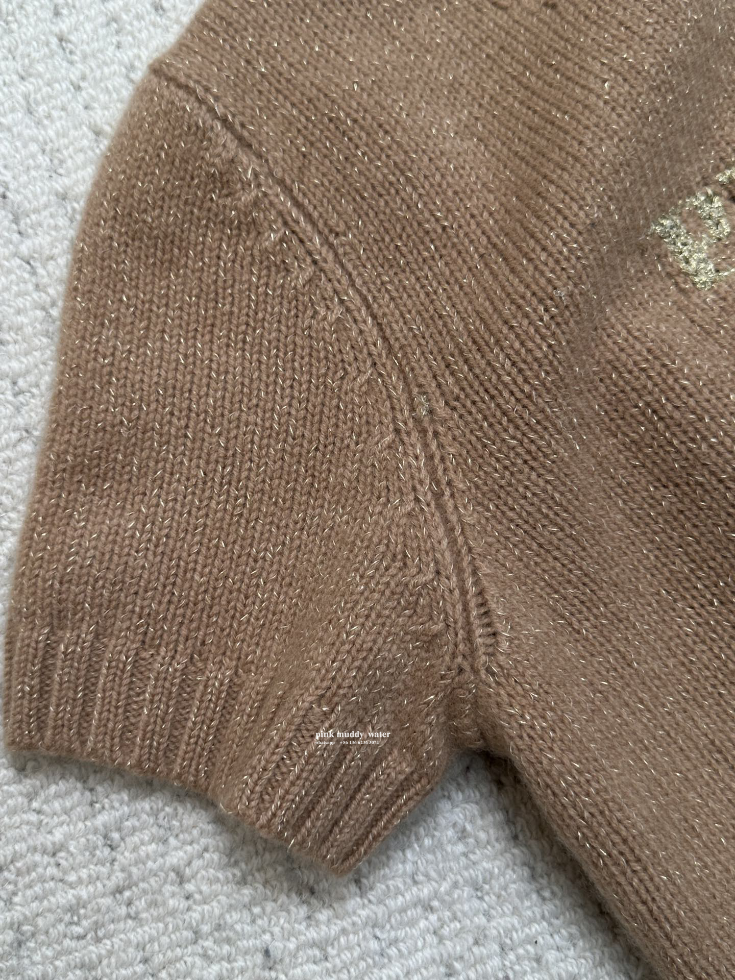 Wool, cashmere and lamé crew-neck sweater