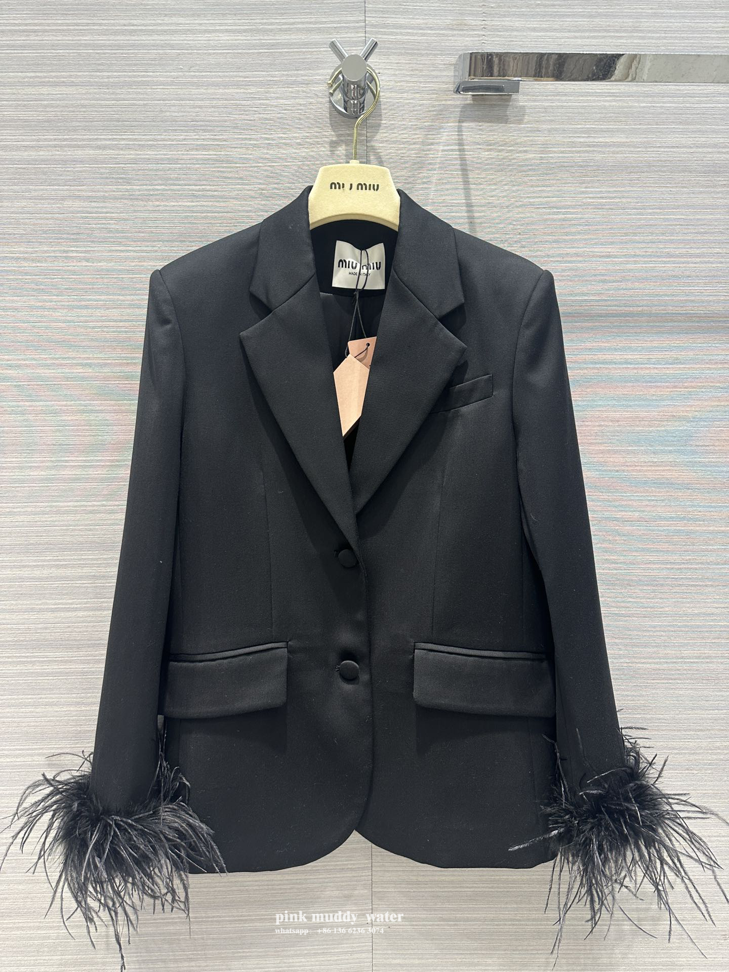 Single-breasted Grain De Poudre jacket