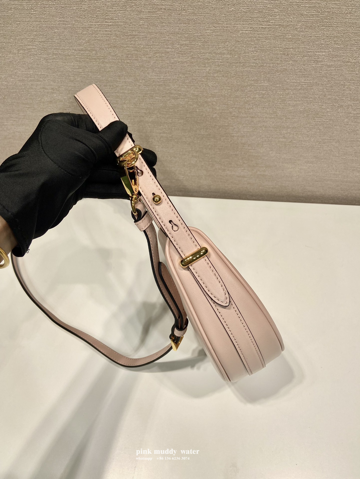 Prada Arqué leather shoulder bag