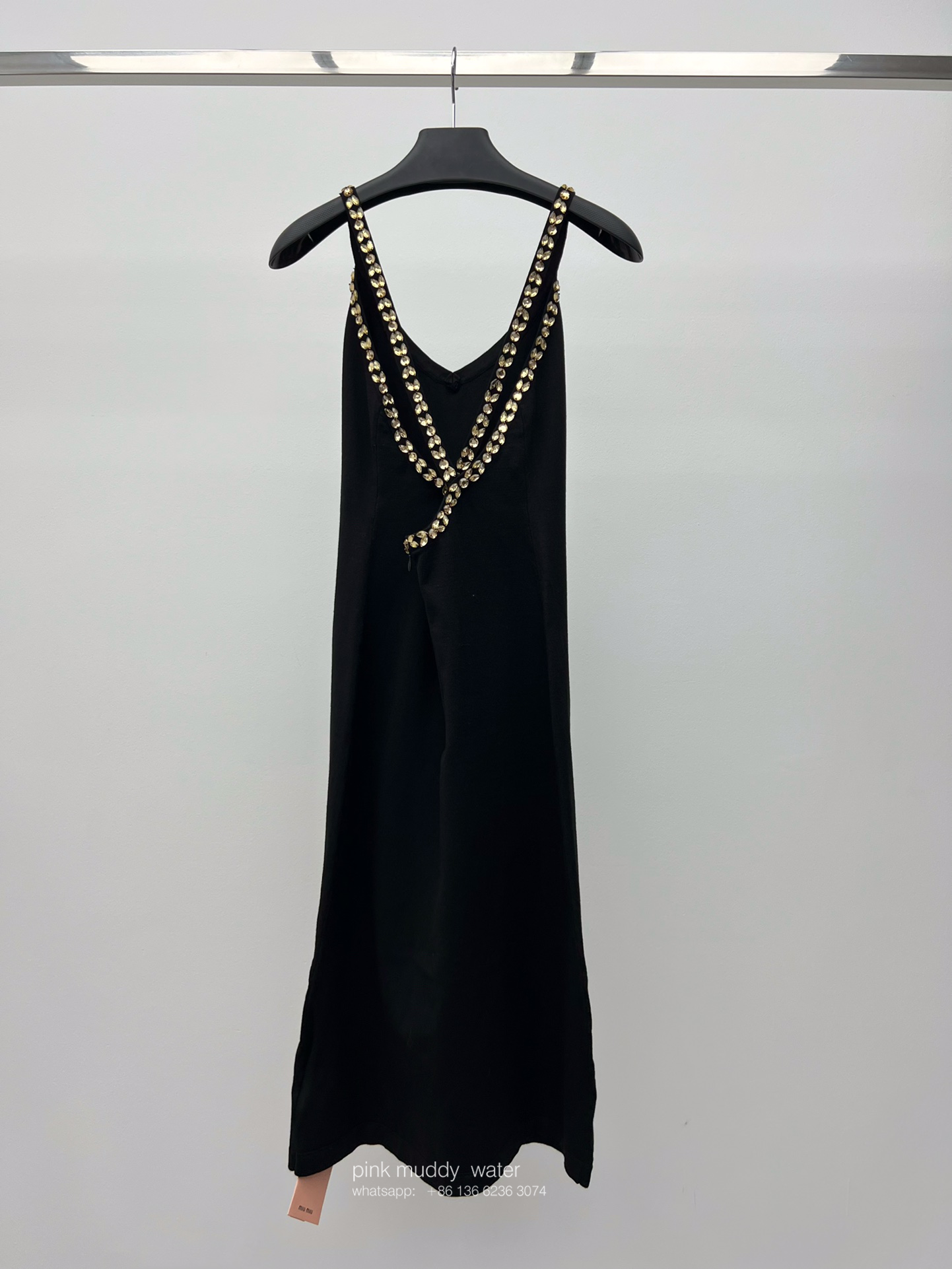 embroidered grain de poudre dress