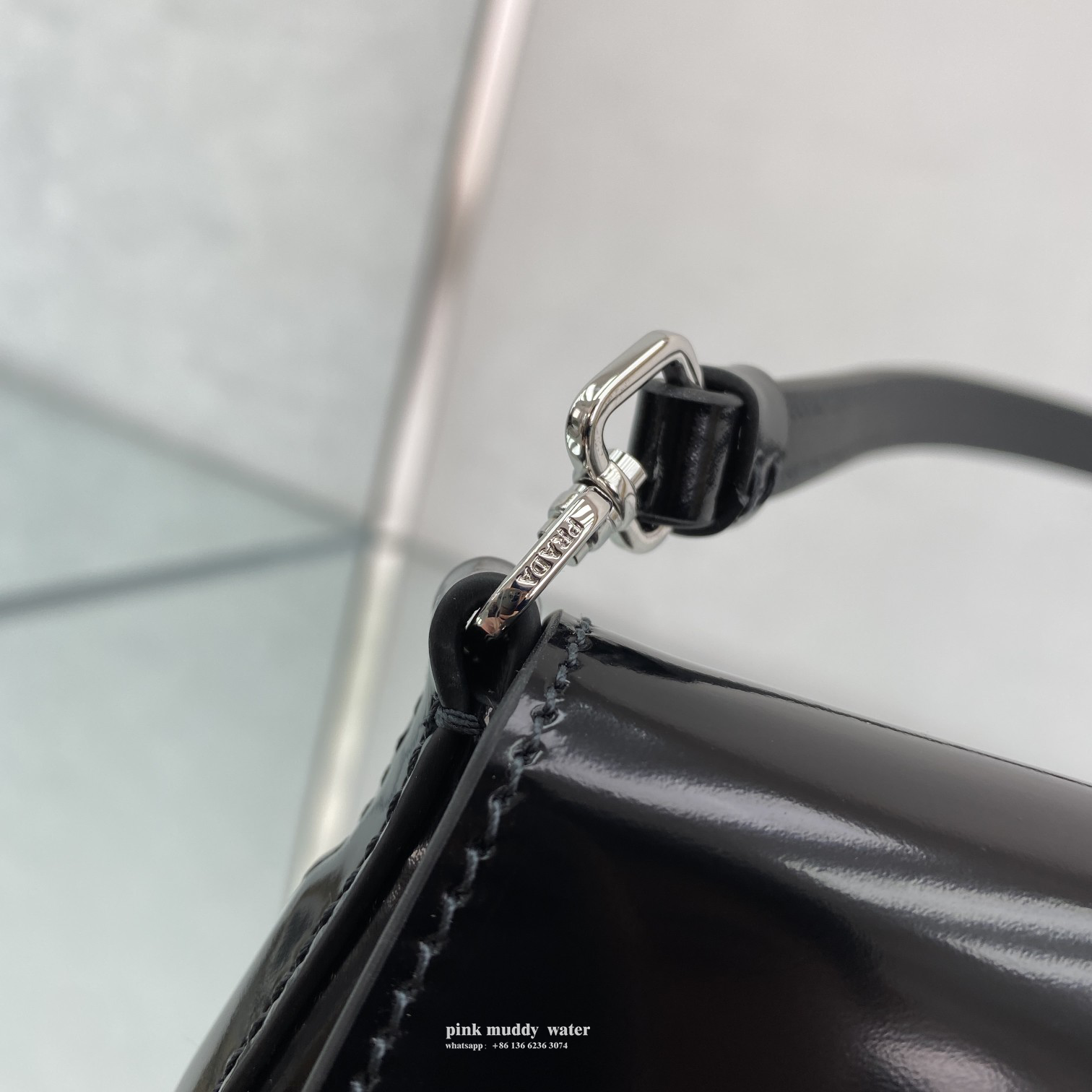 Prada Cleo brushed leather shoulder bag with flap