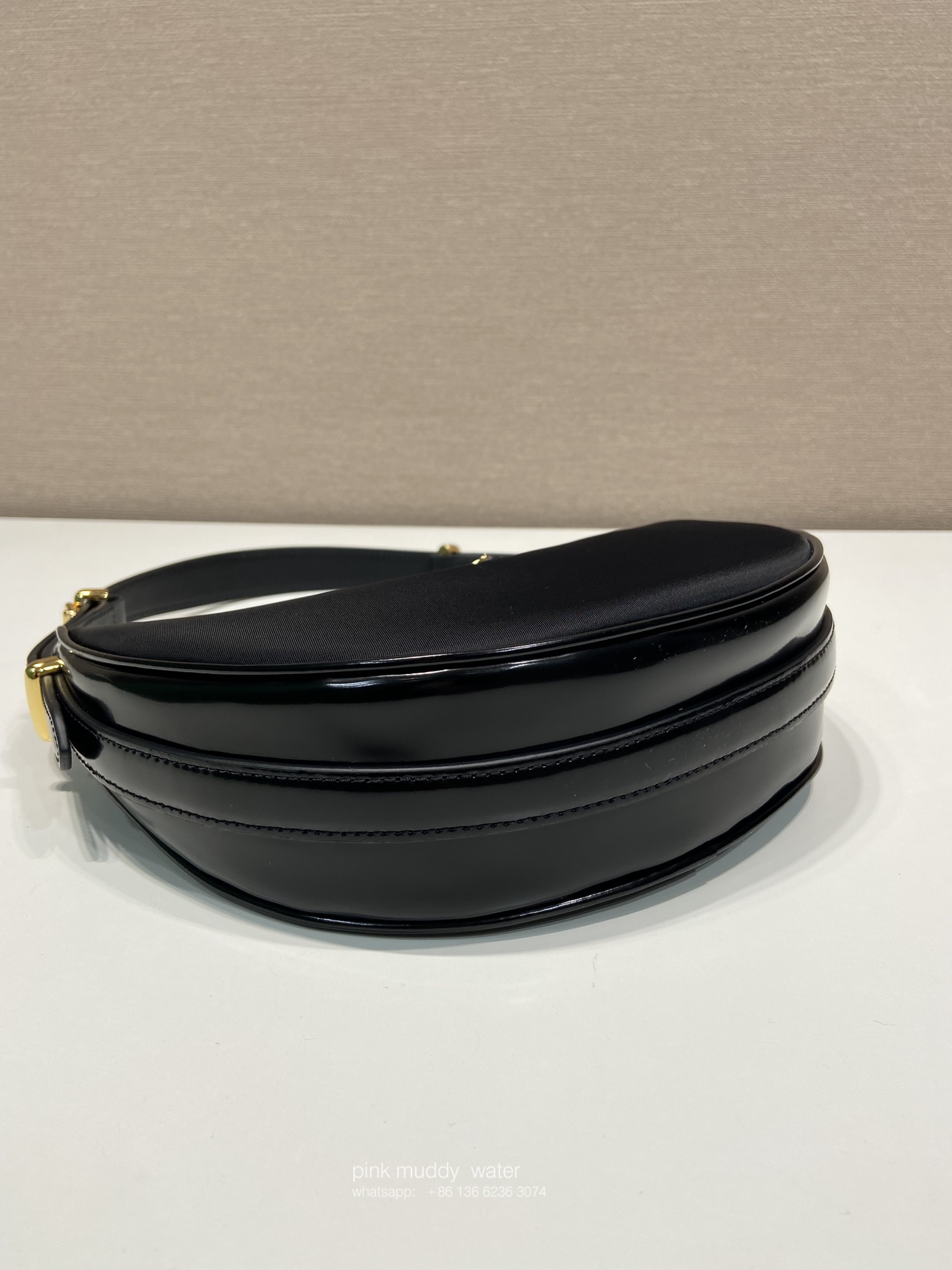 Prada Arqué Re-Nylon and brushed leather mini shoulder bag