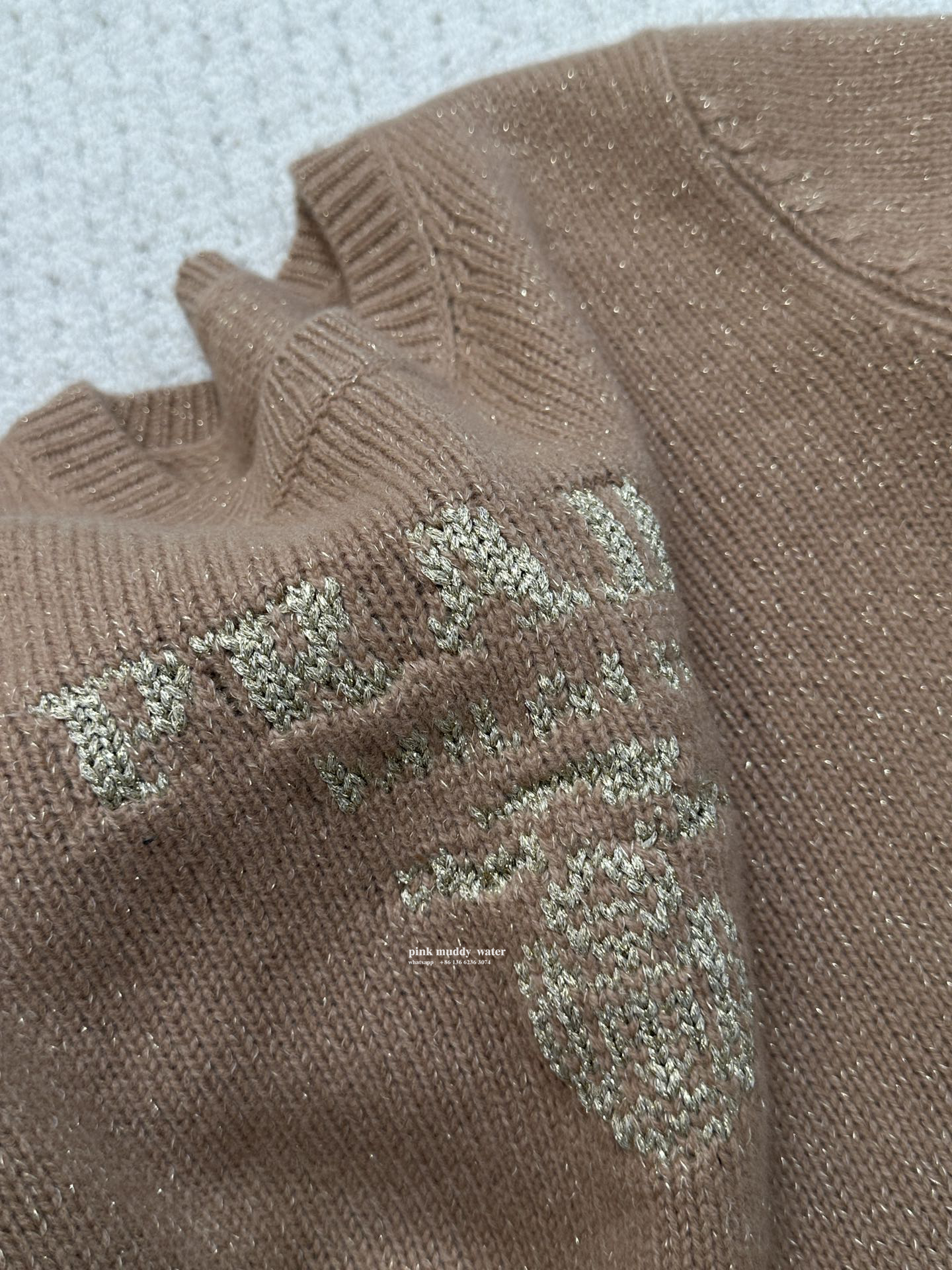 Wool, cashmere and lamé crew-neck sweater