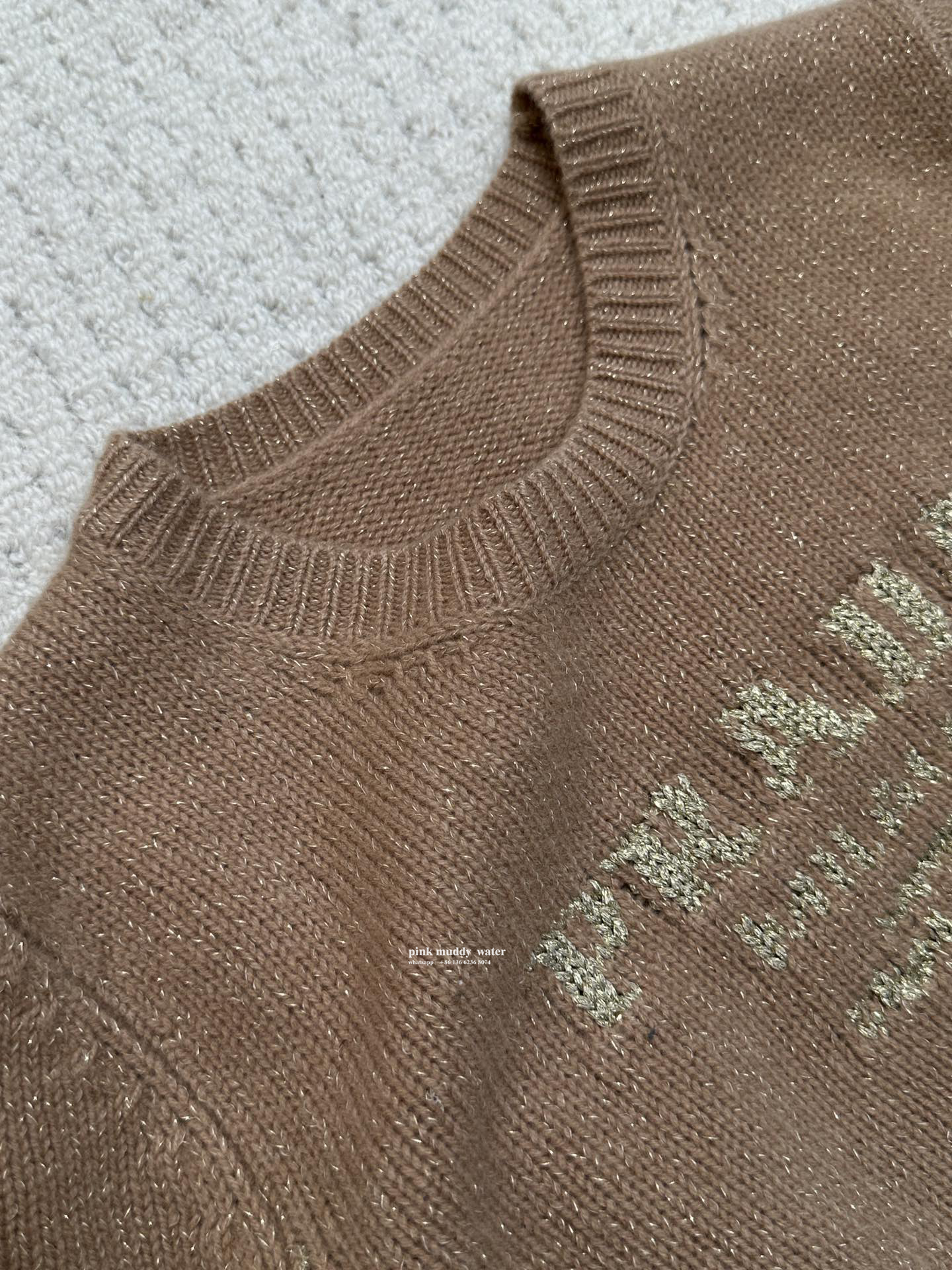 Wool, cashmere and lamé crew-neck sweater