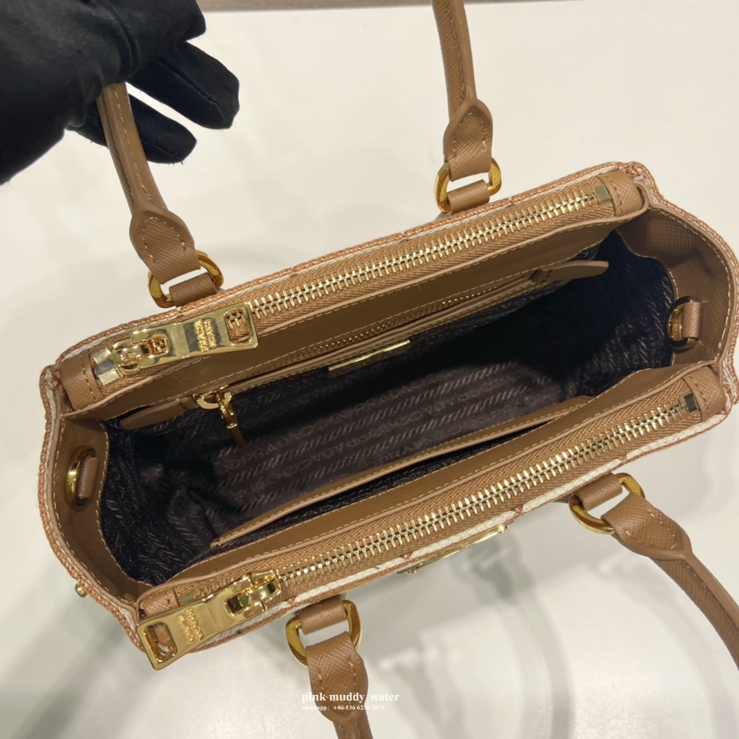 Prada Symbole embroidered fabric mini bag