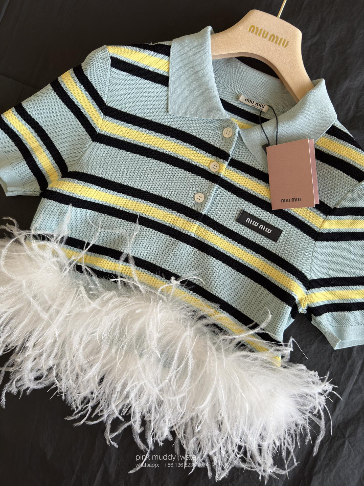 Silk cotton-blend knitted polo shirt