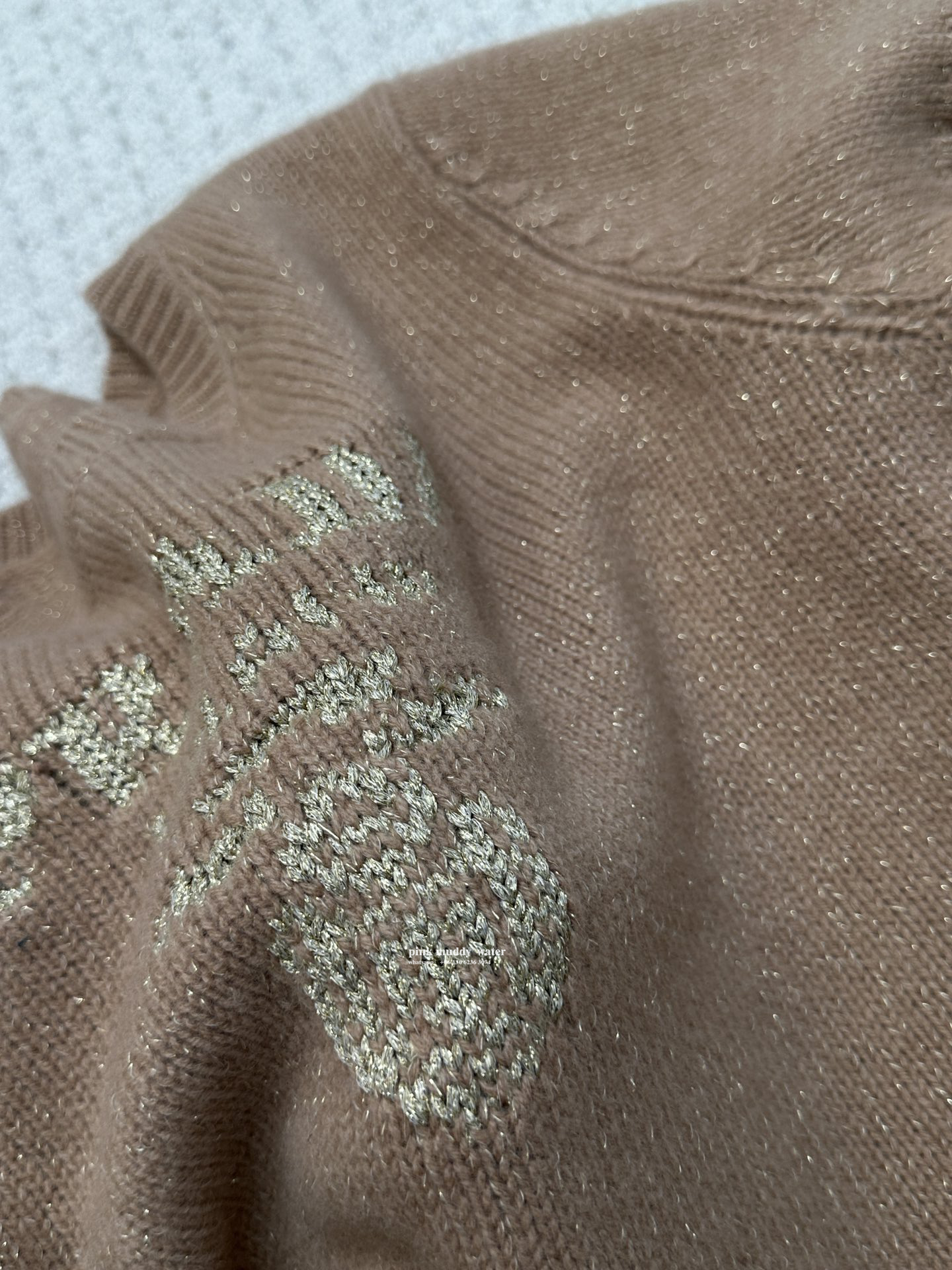 Wool, cashmere and lamé crew-neck sweater