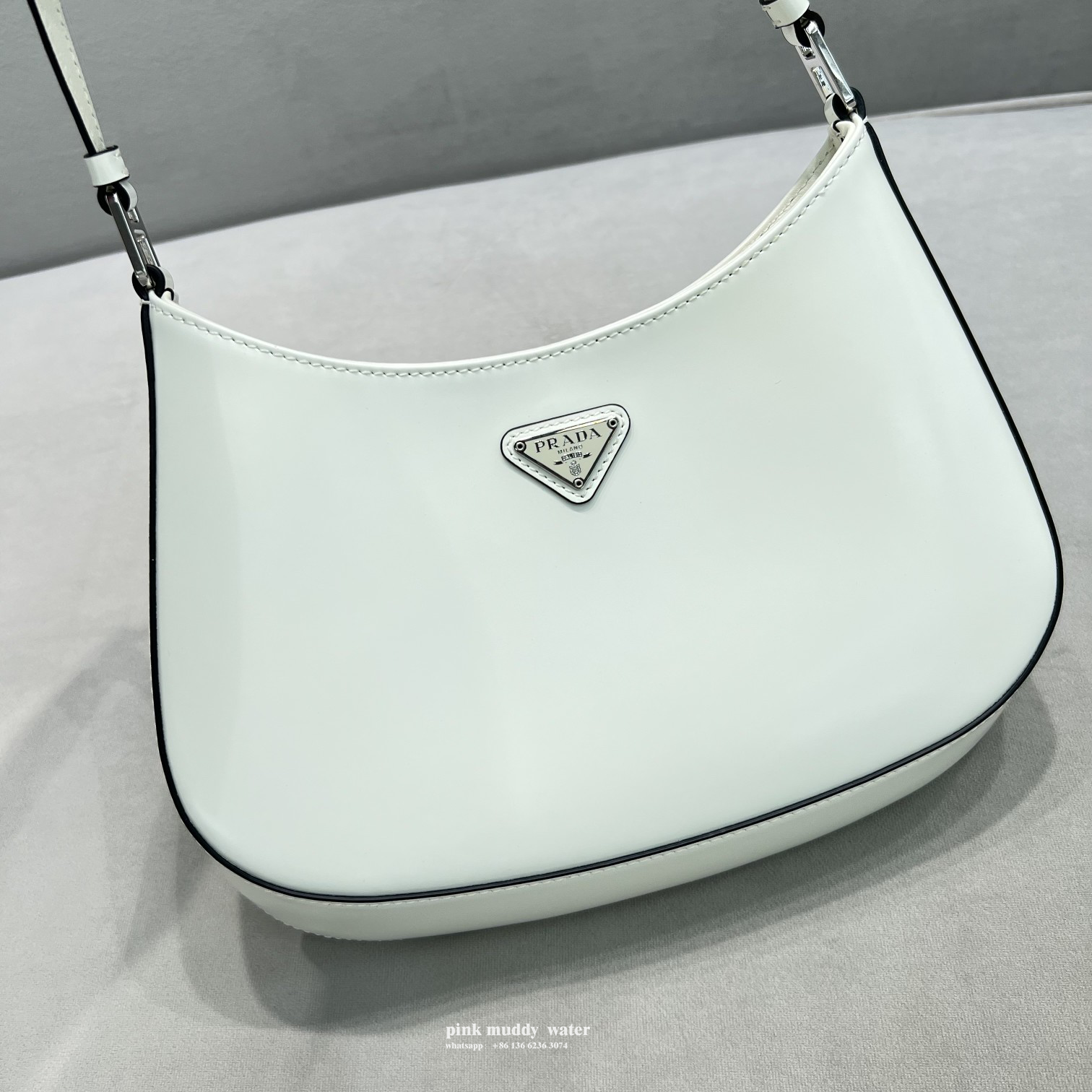 Prada Cleo brushed leather shoulder bag