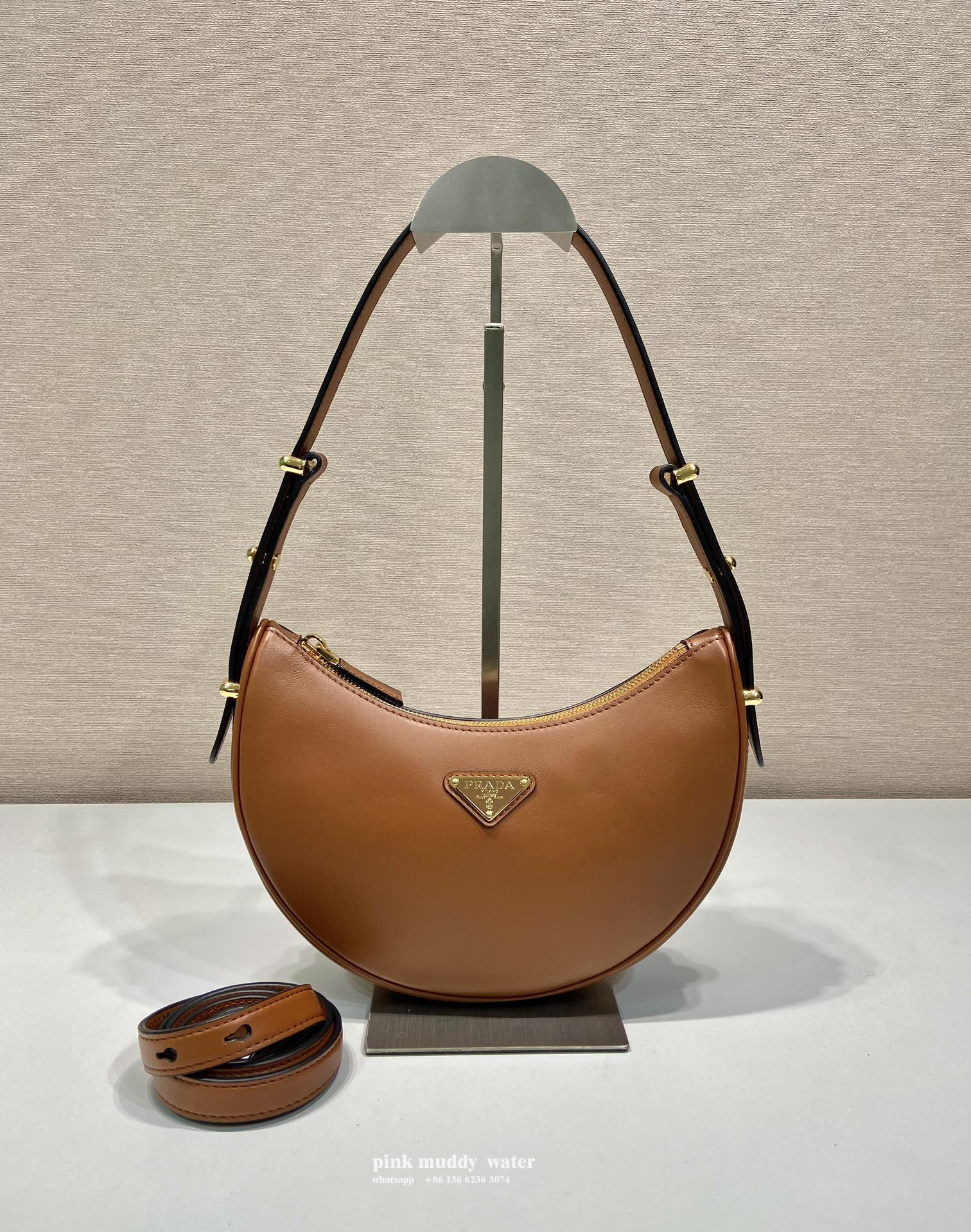 Prada Arqué leather shoulder bag
