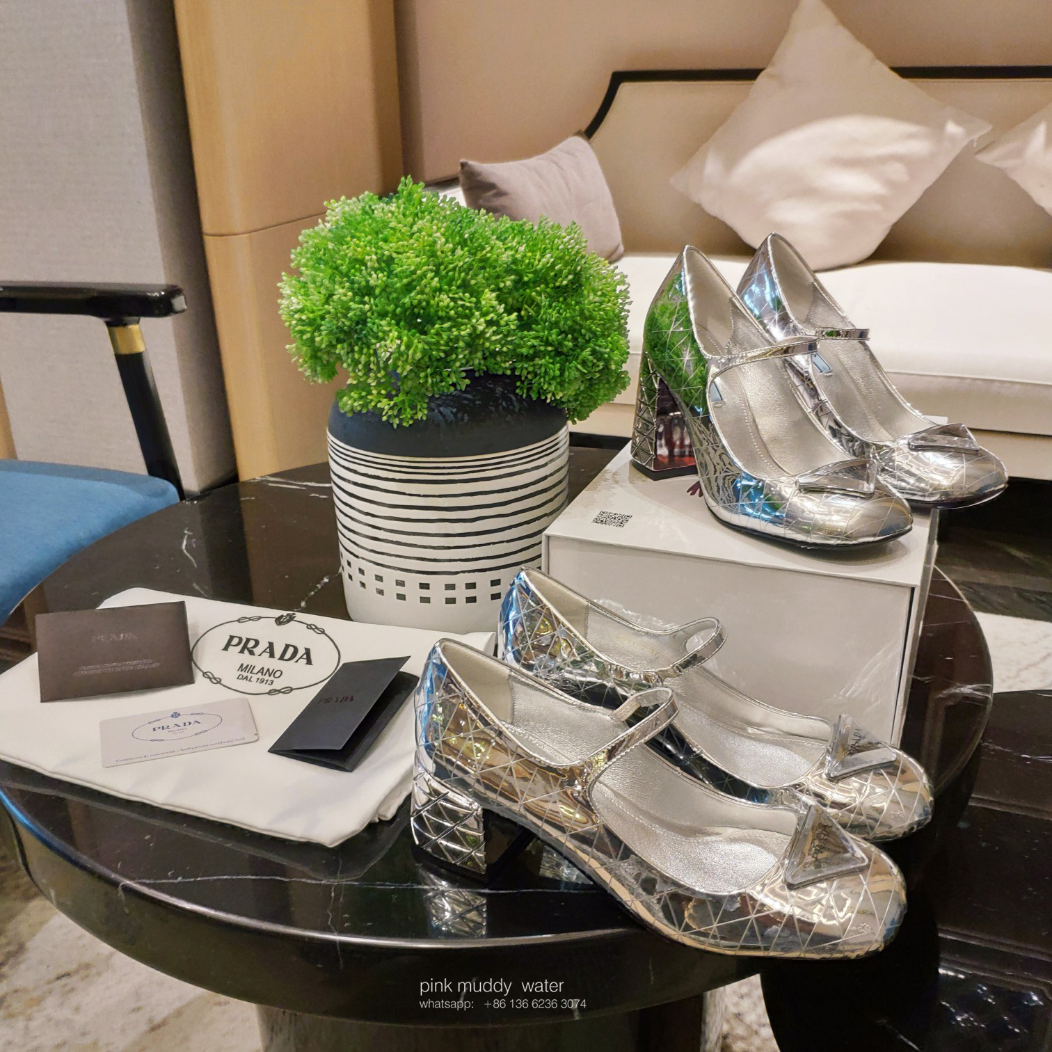 Patent leather pumps