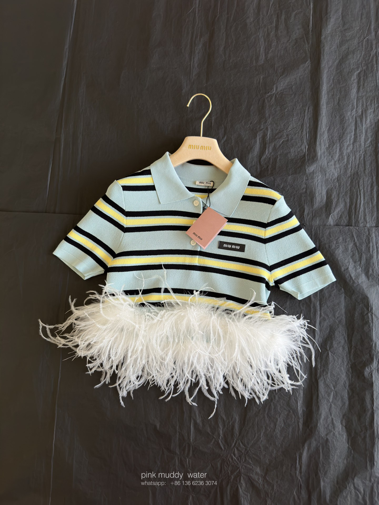 Silk cotton-blend knitted polo shirt