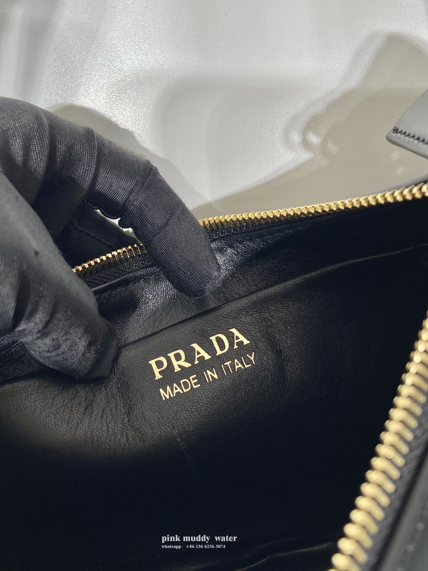 Prada Arqué leather shoulder bag
