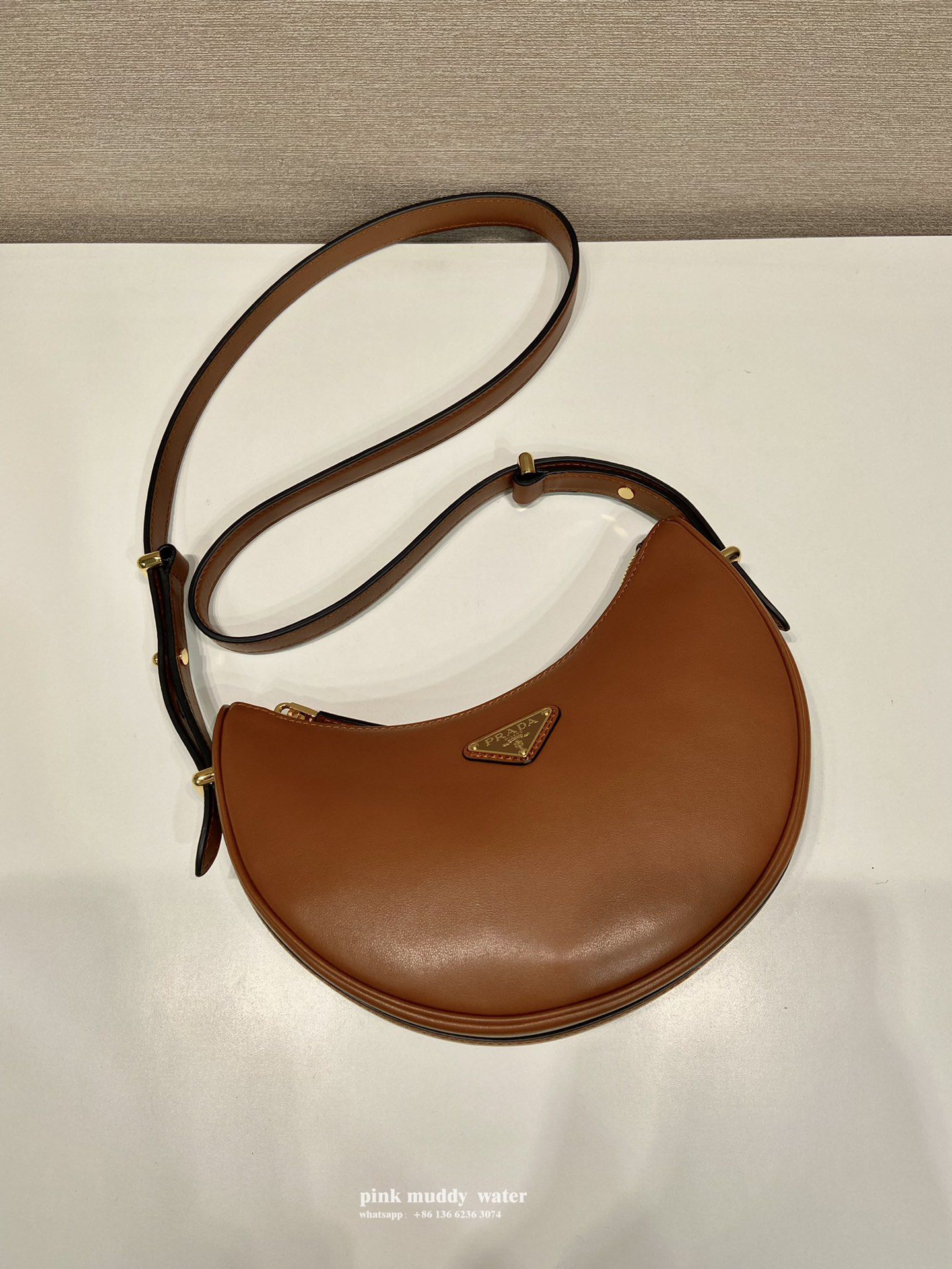 Prada Arqué leather shoulder bag