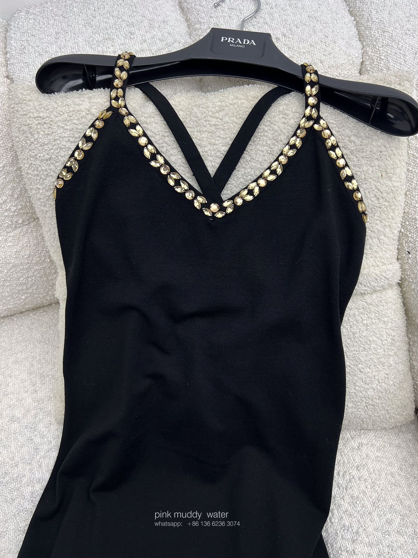 embroidered grain de poudre dress