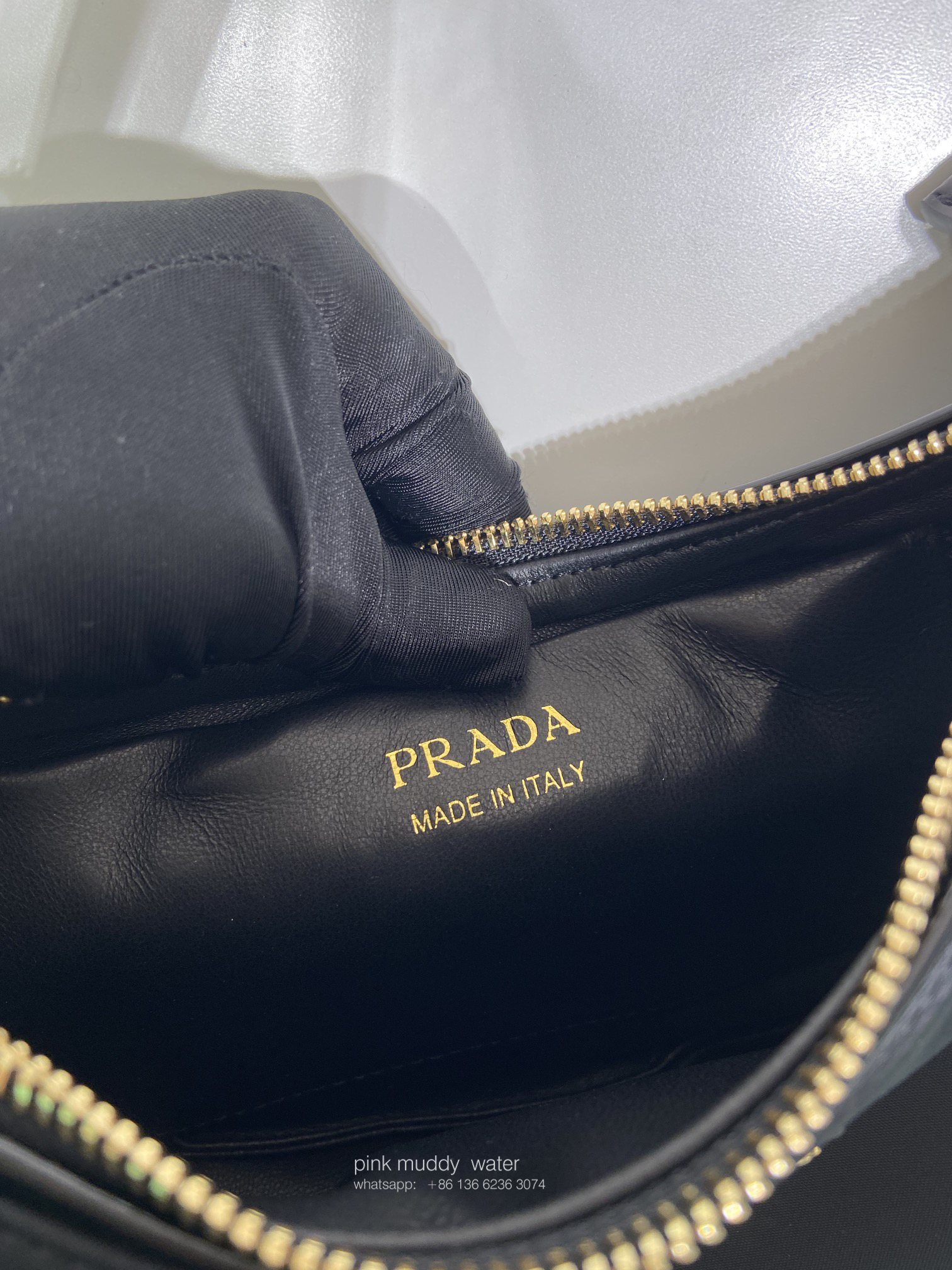 Prada Arqué Re-Nylon and brushed leather mini shoulder bag