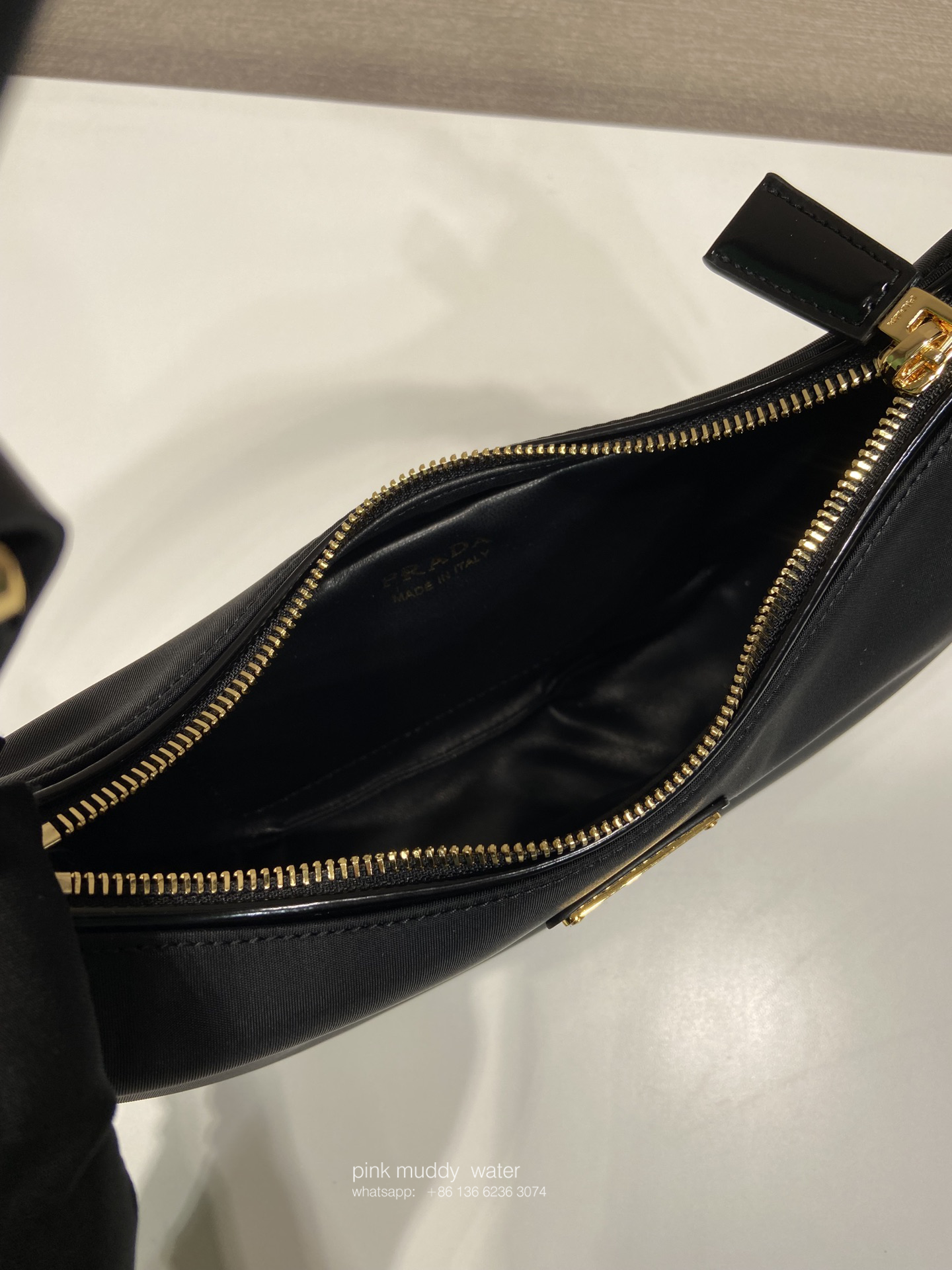 Prada Arqué Re-Nylon and brushed leather mini shoulder bag