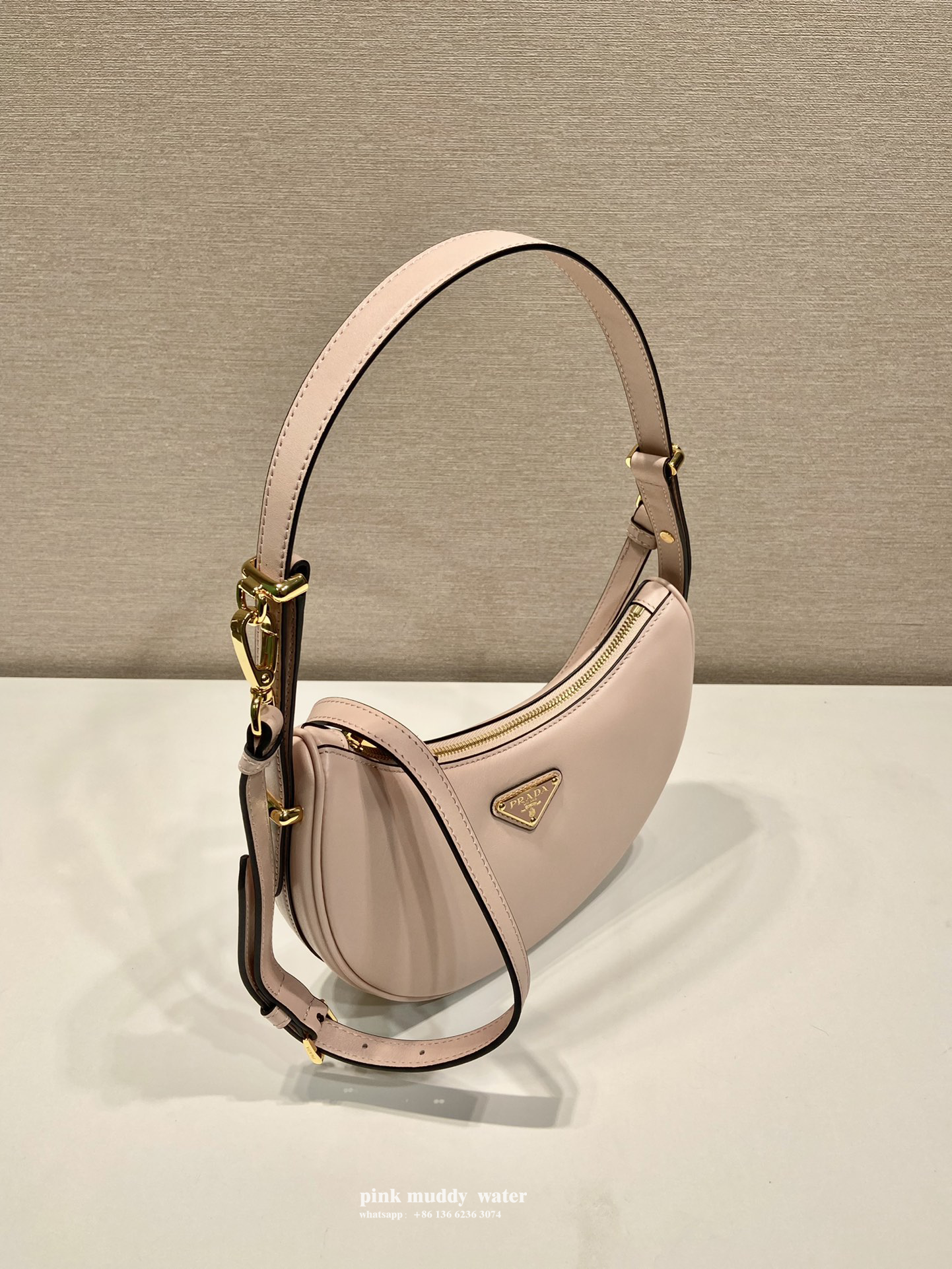 Prada Arqué leather shoulder bag
