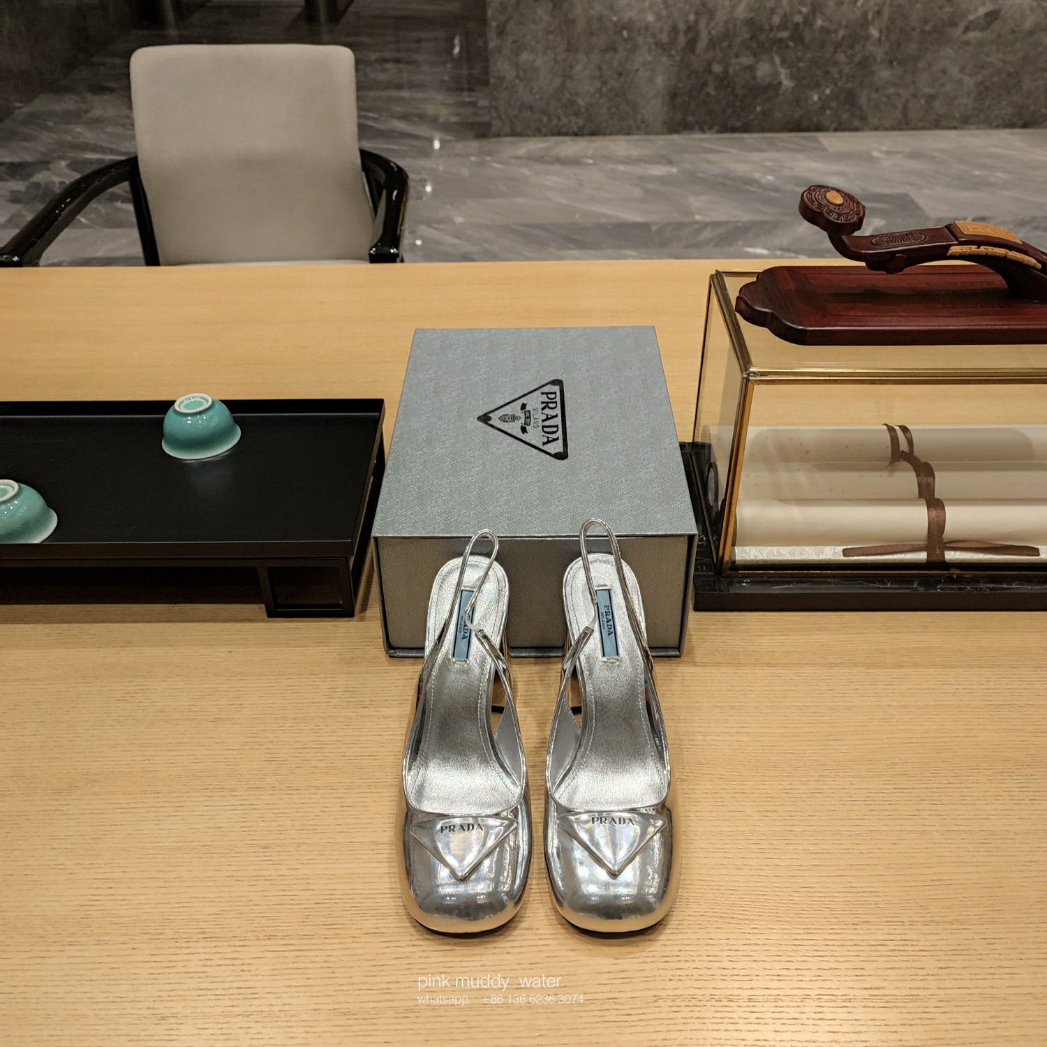 Patent leather pumps