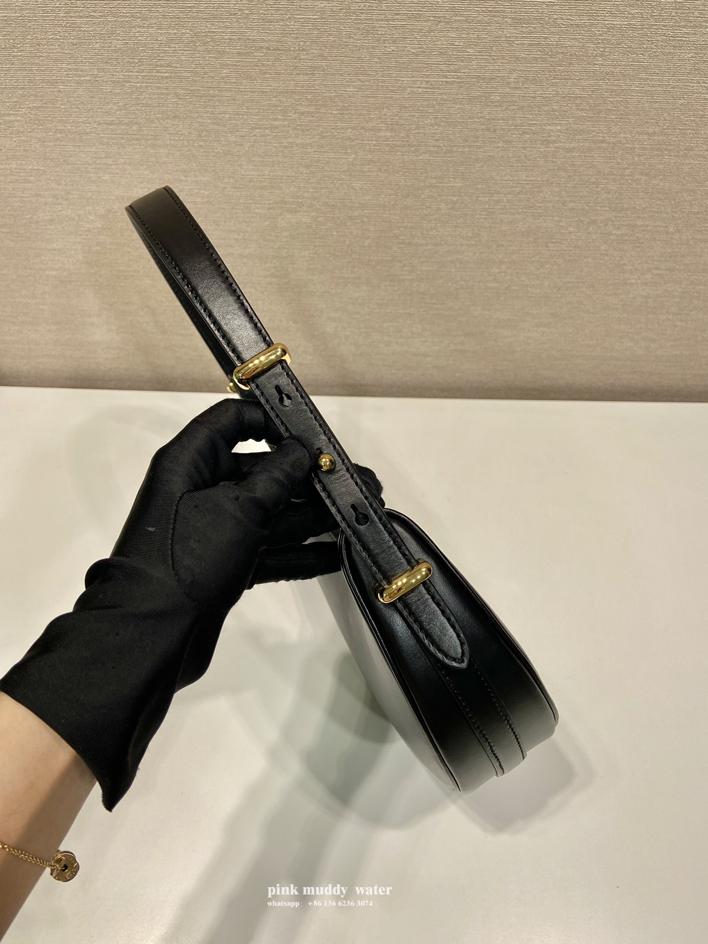 Prada Arqué leather shoulder bag