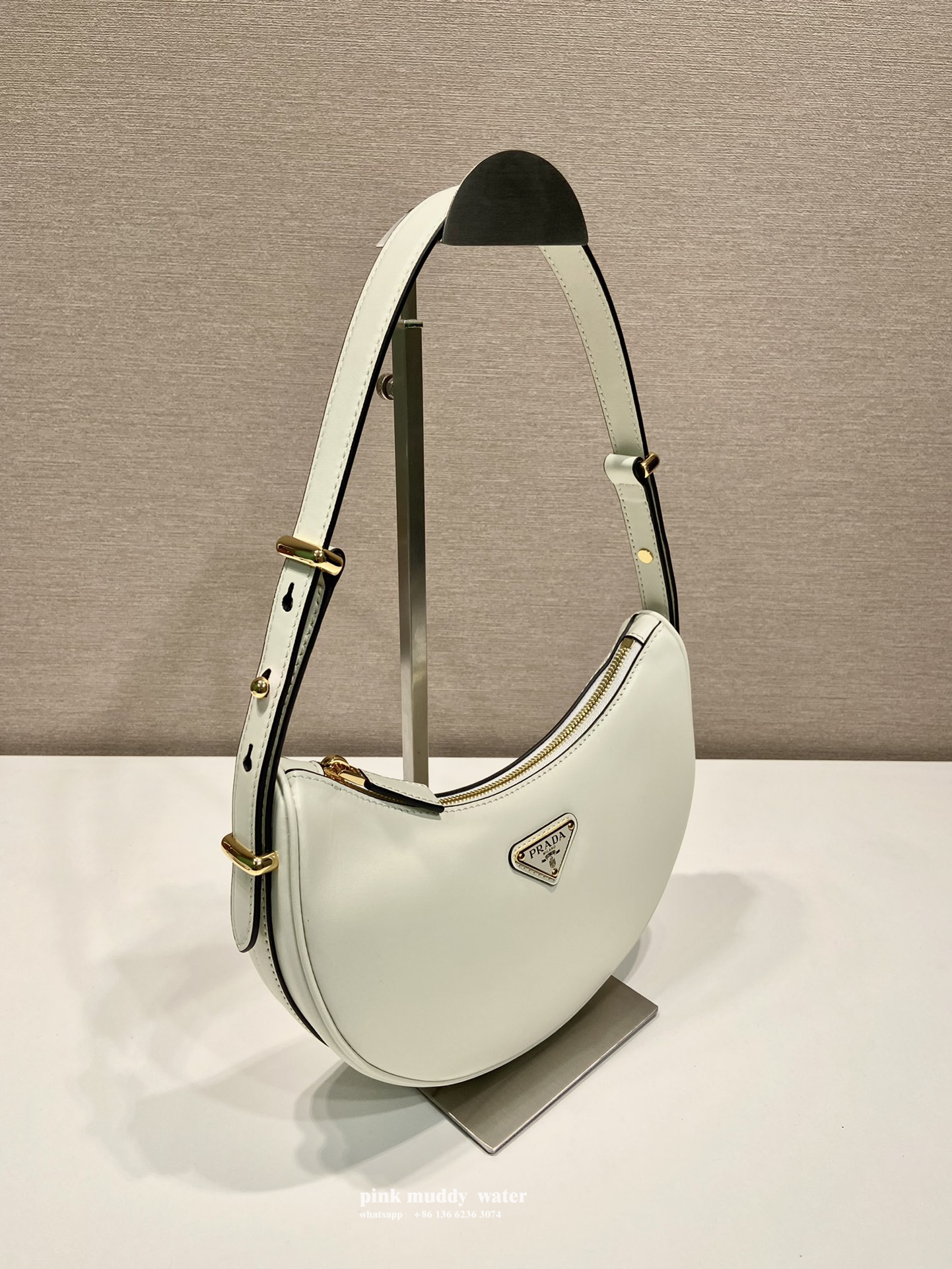 Prada Arqué leather shoulder bag