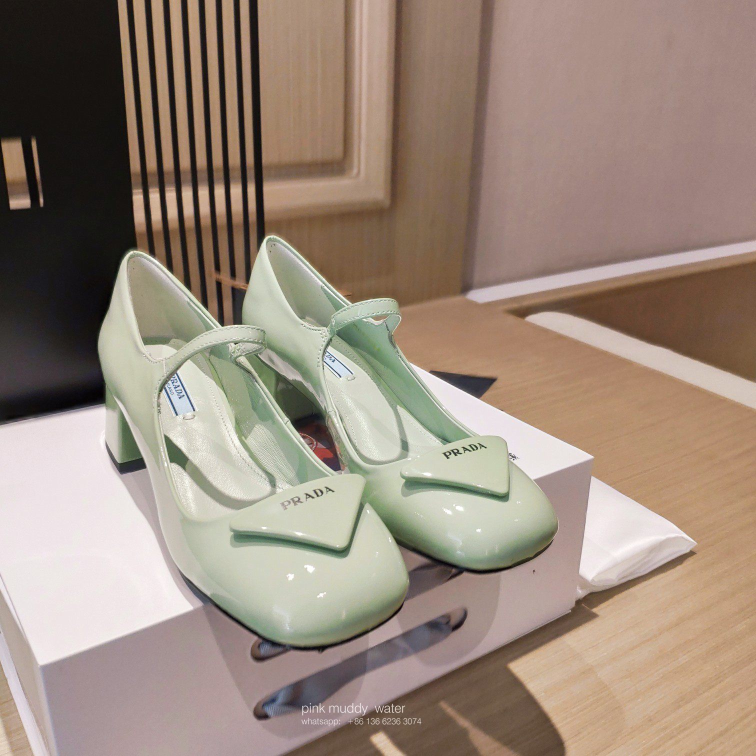 Patent leather pumps