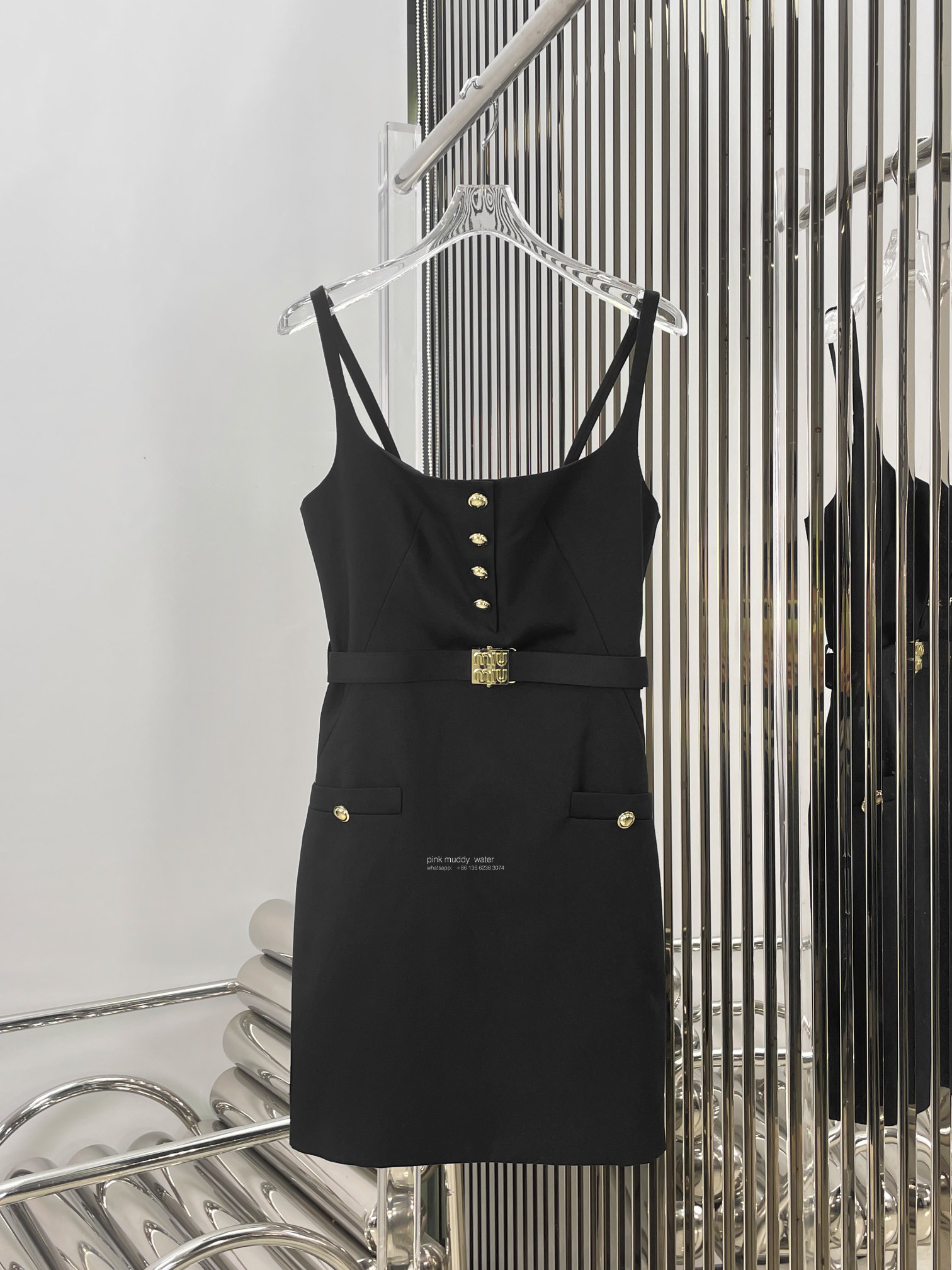 Grain de poudre wool mini dress