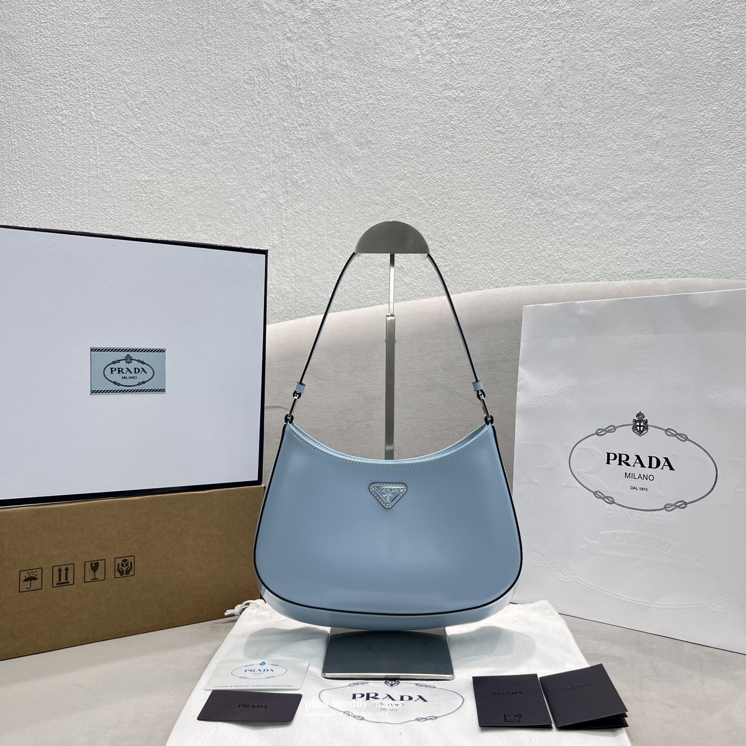Prada Cleo brushed leather shoulder bag