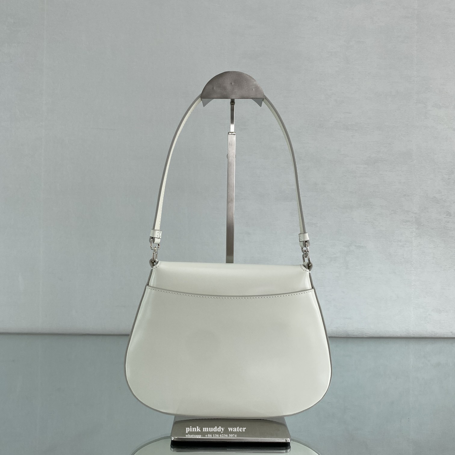 Prada Cleo brushed leather shoulder bag with flap