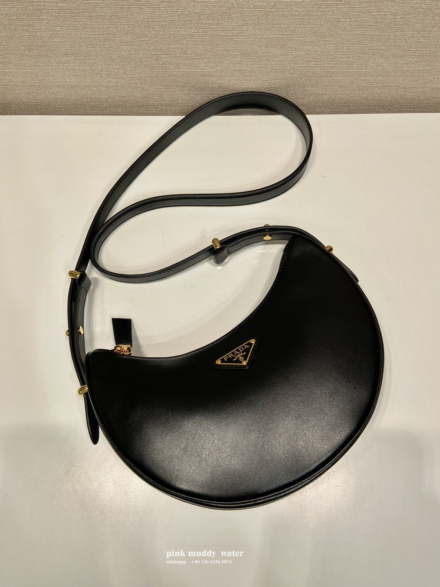Prada Arqué leather shoulder bag