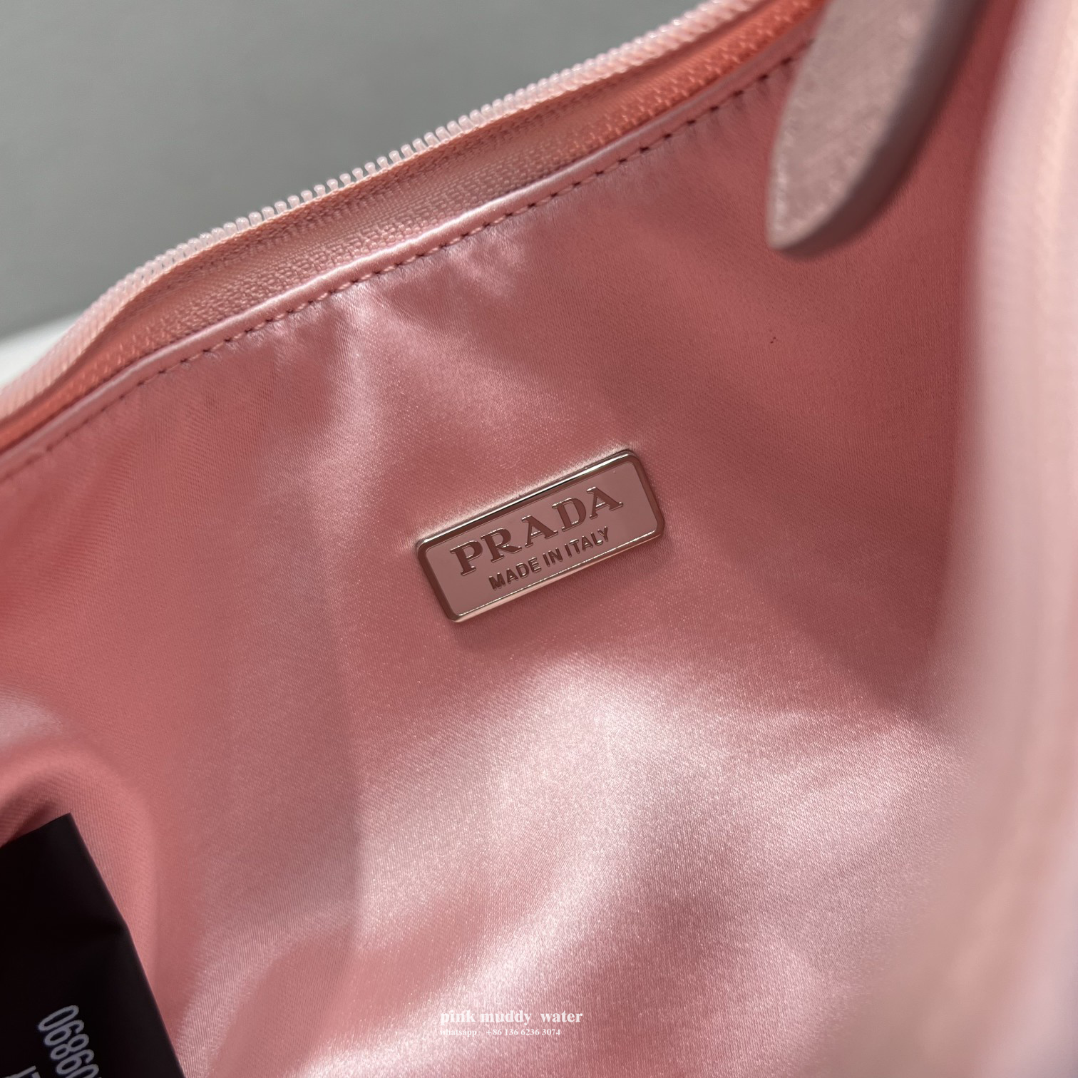 Satin mini-bag with crystals