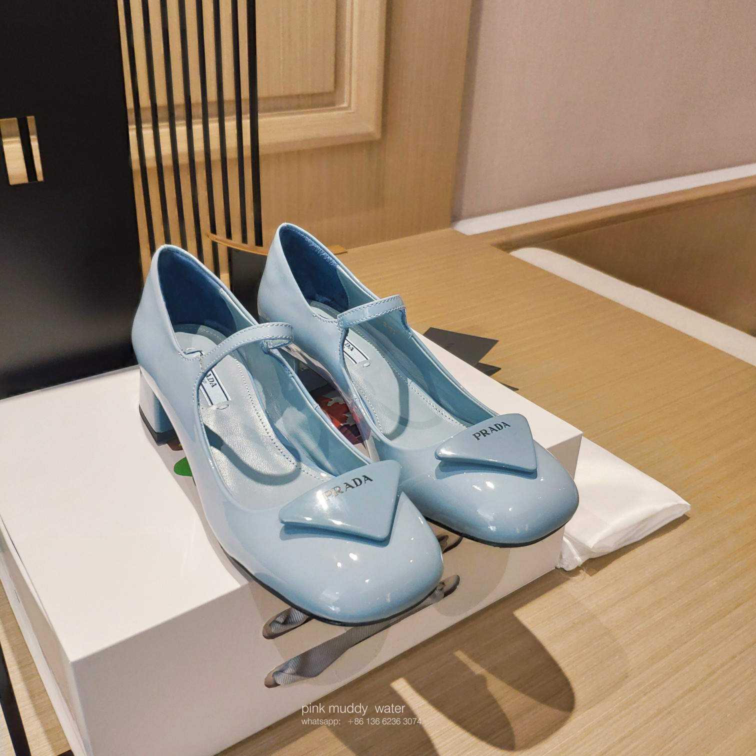 Patent leather pumps