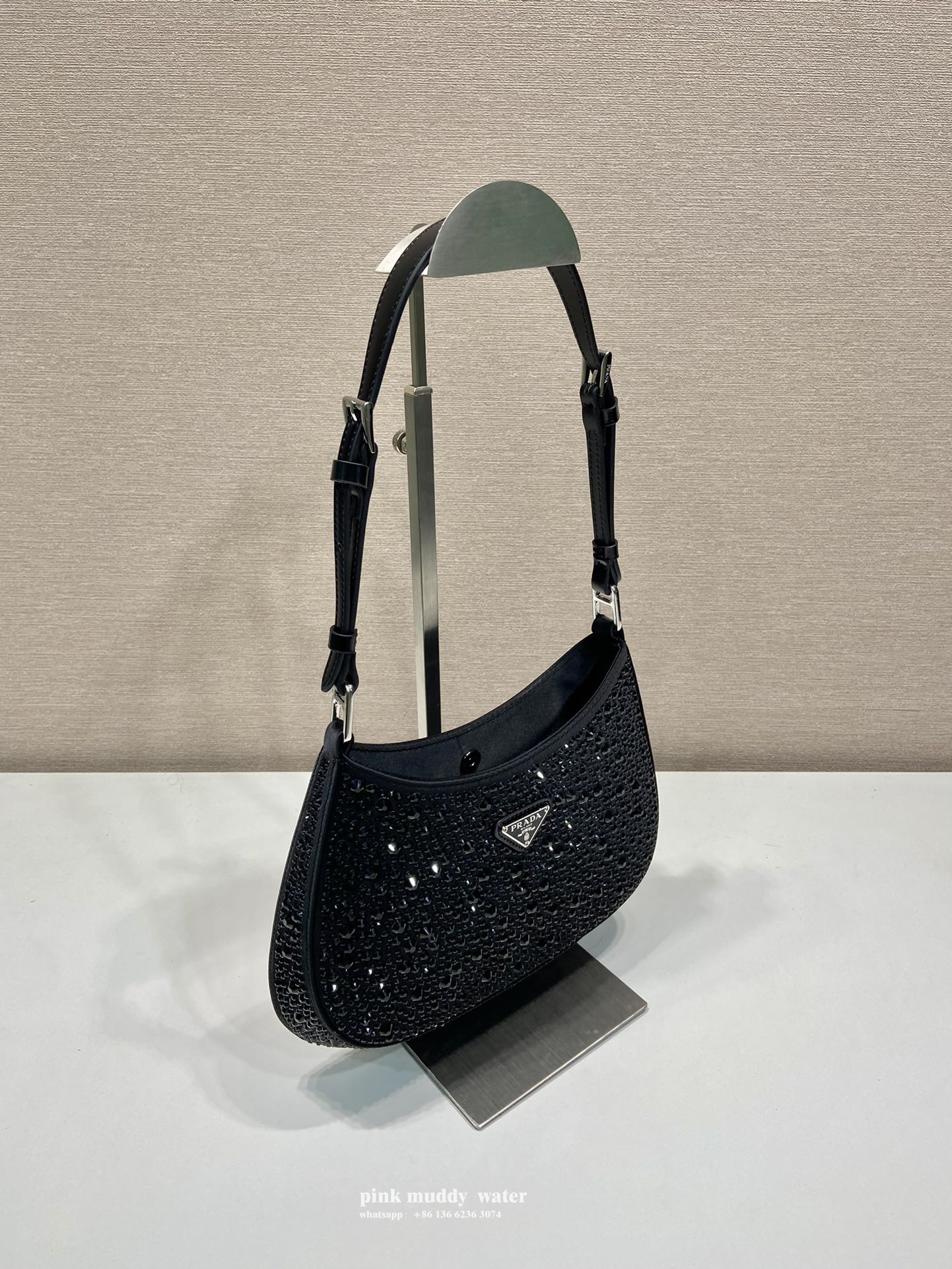 Prada Cleo satin bag with crystals