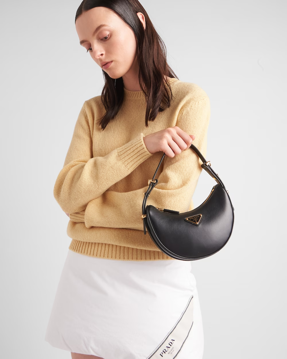 Prada Arqué leather shoulder bag