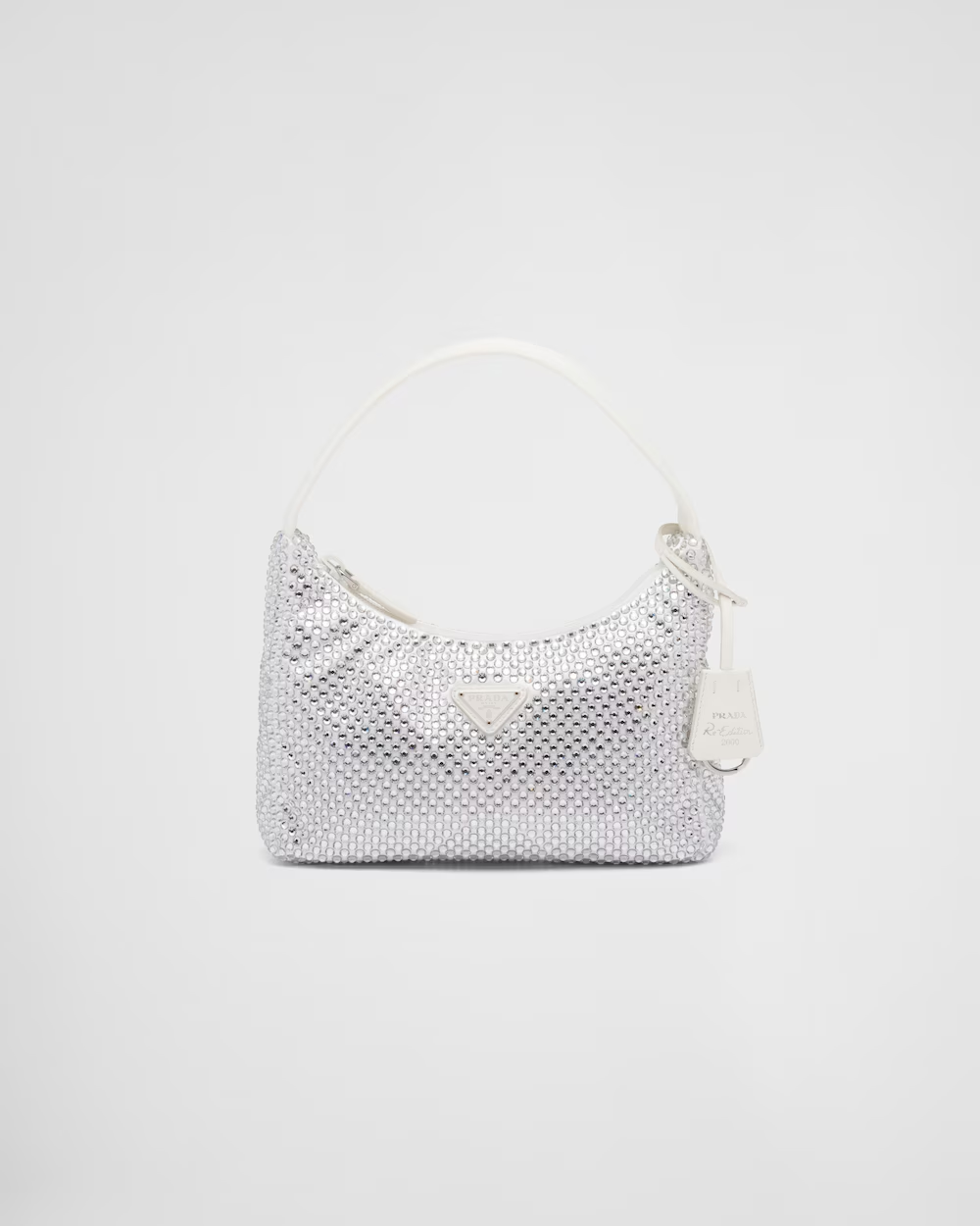 Satin mini-bag with crystals