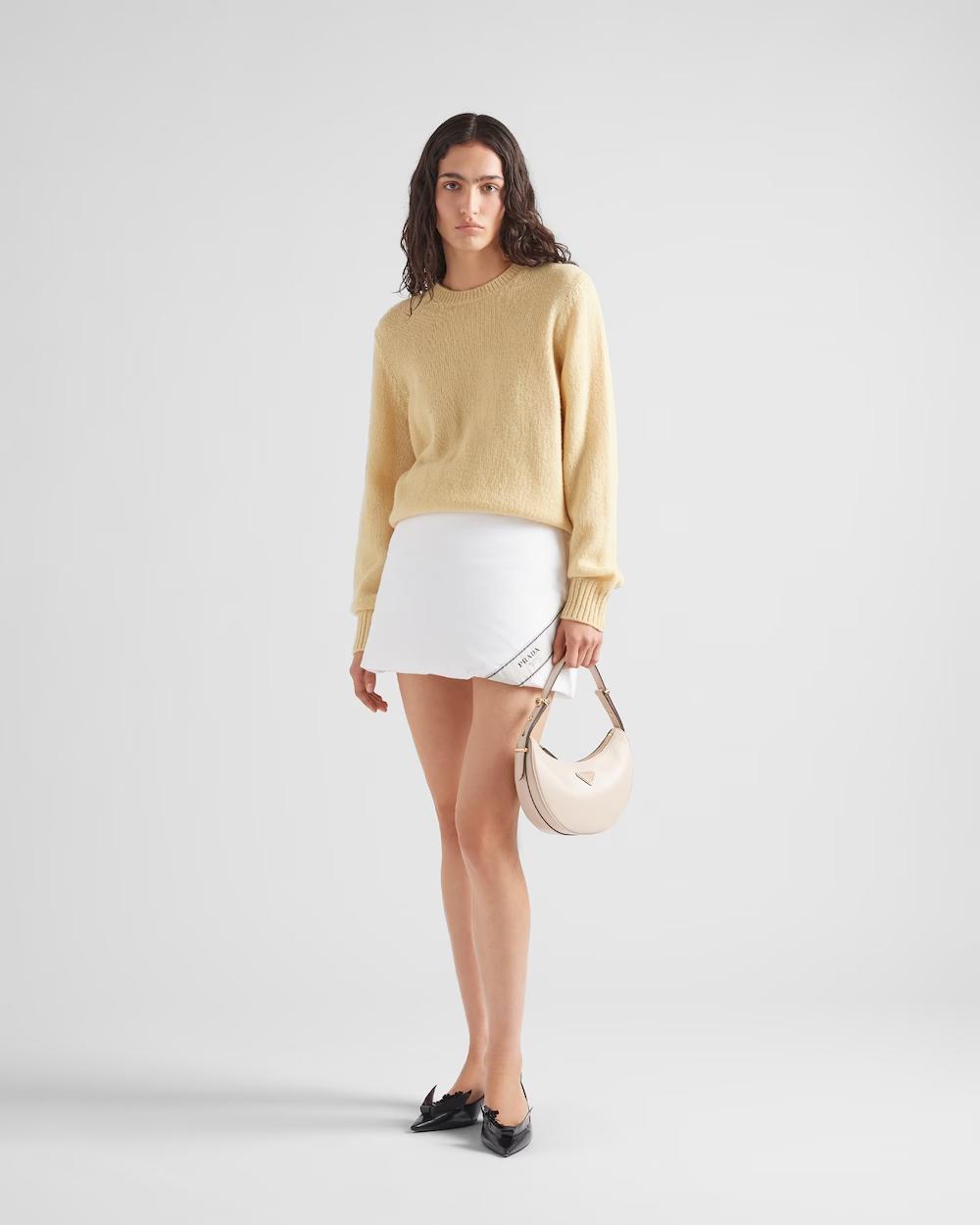 Prada Arqué leather shoulder bag