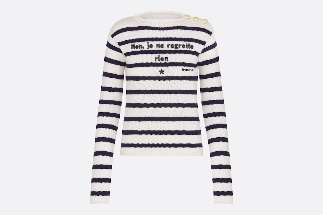 DIOR MARINIÈRE NON, JE NE REGRETTE RIEN SWEATER
