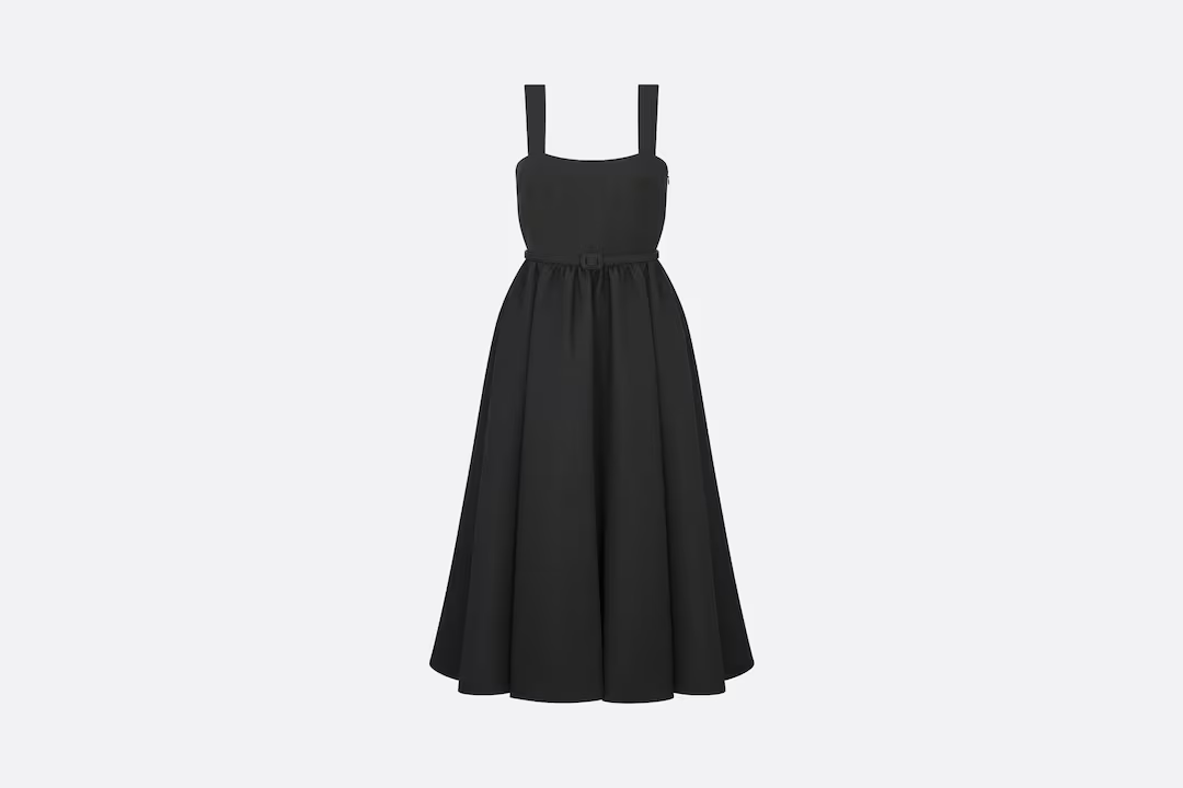 MID-LENGTH BELTED DRESS