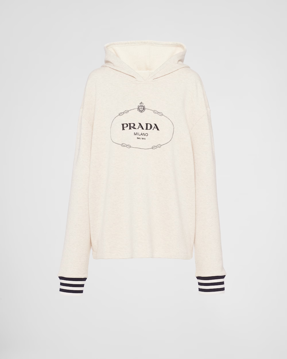 Oversized cotton fleece hoodie