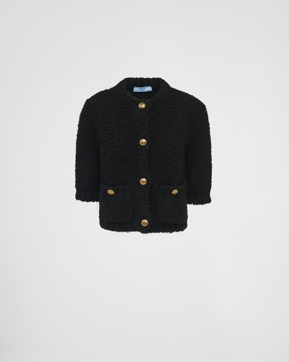 Bouclé mohair cardigan