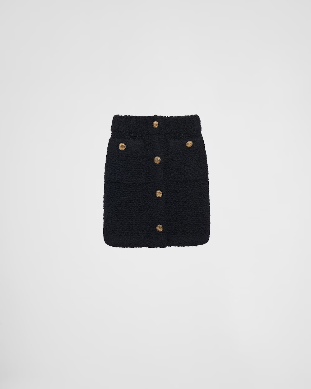 Bouclé mohair miniskirt