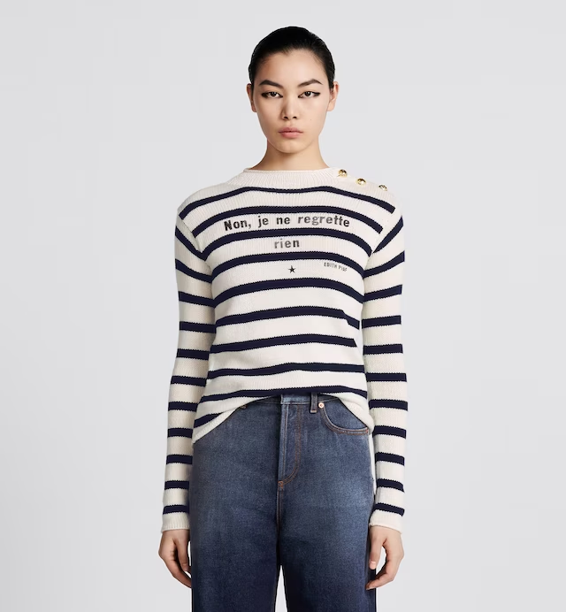 DIOR MARINIÈRE NON, JE NE REGRETTE RIEN SWEATER