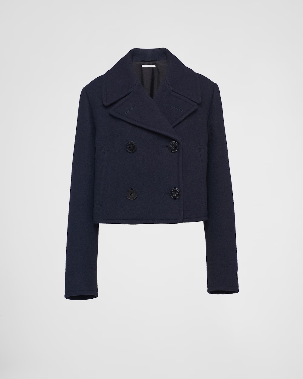Double-breasted cloth peacoat